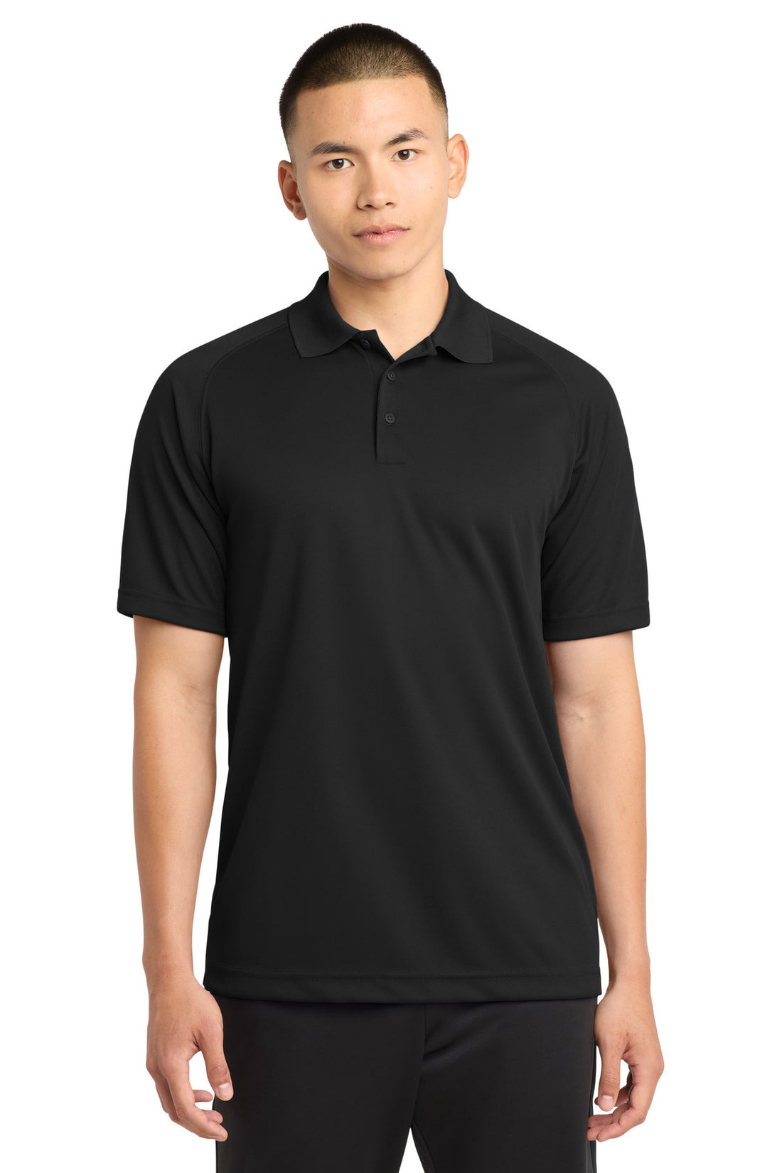 Sport-Tek® Dry Zone® Raglan Polo. T475 - Black - 2XL