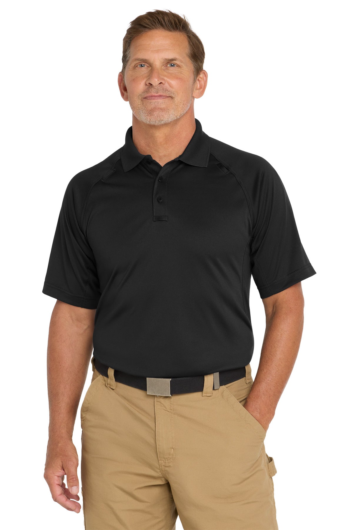 CornerStone® Tall Select Snag-Proof Tactical Polo. TLCS410 - Black - 2XLT