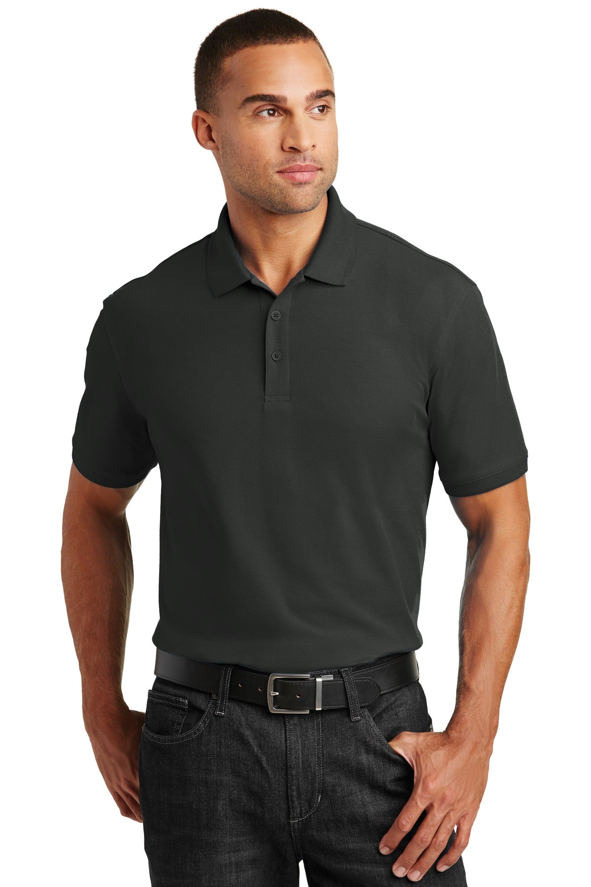 Port Authority® Tall Core Classic Pique Polo. TLK100 - Deep Black - 2XLT