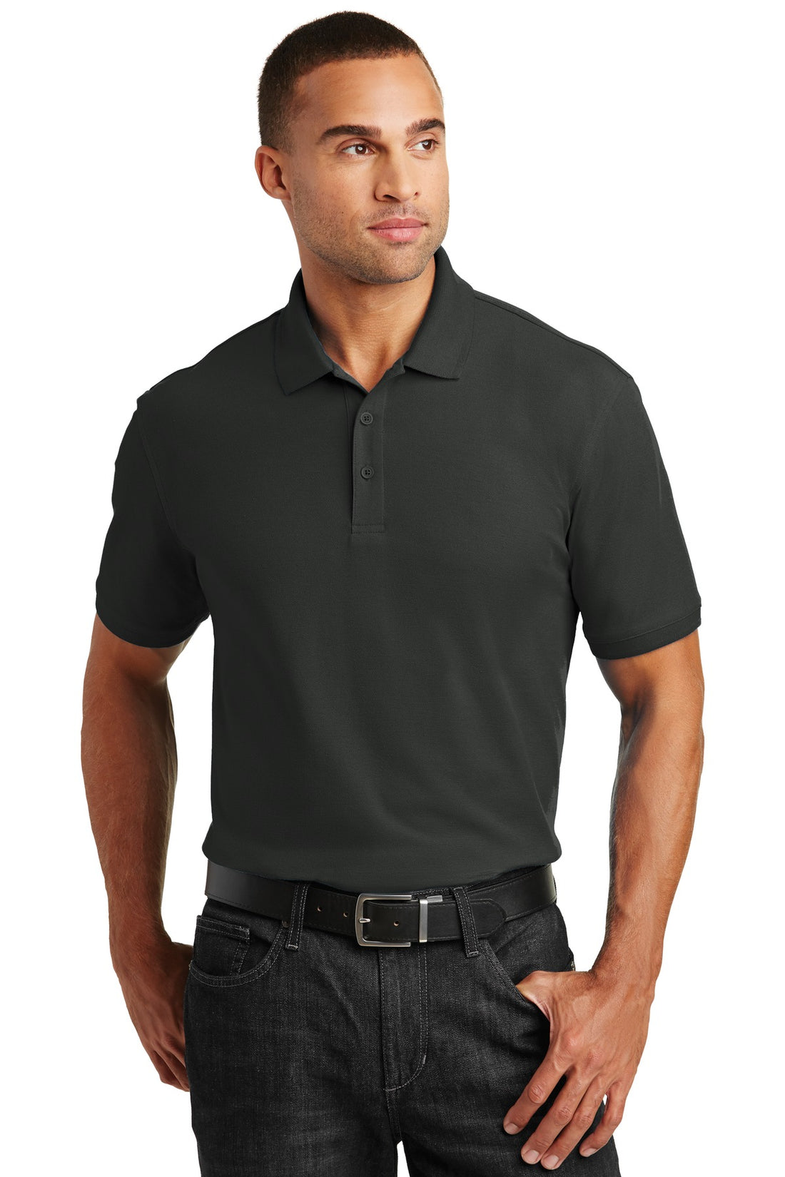 Port Authority® Tall Core Classic Pique Polo. TLK100 - Deep Black - 2XLT