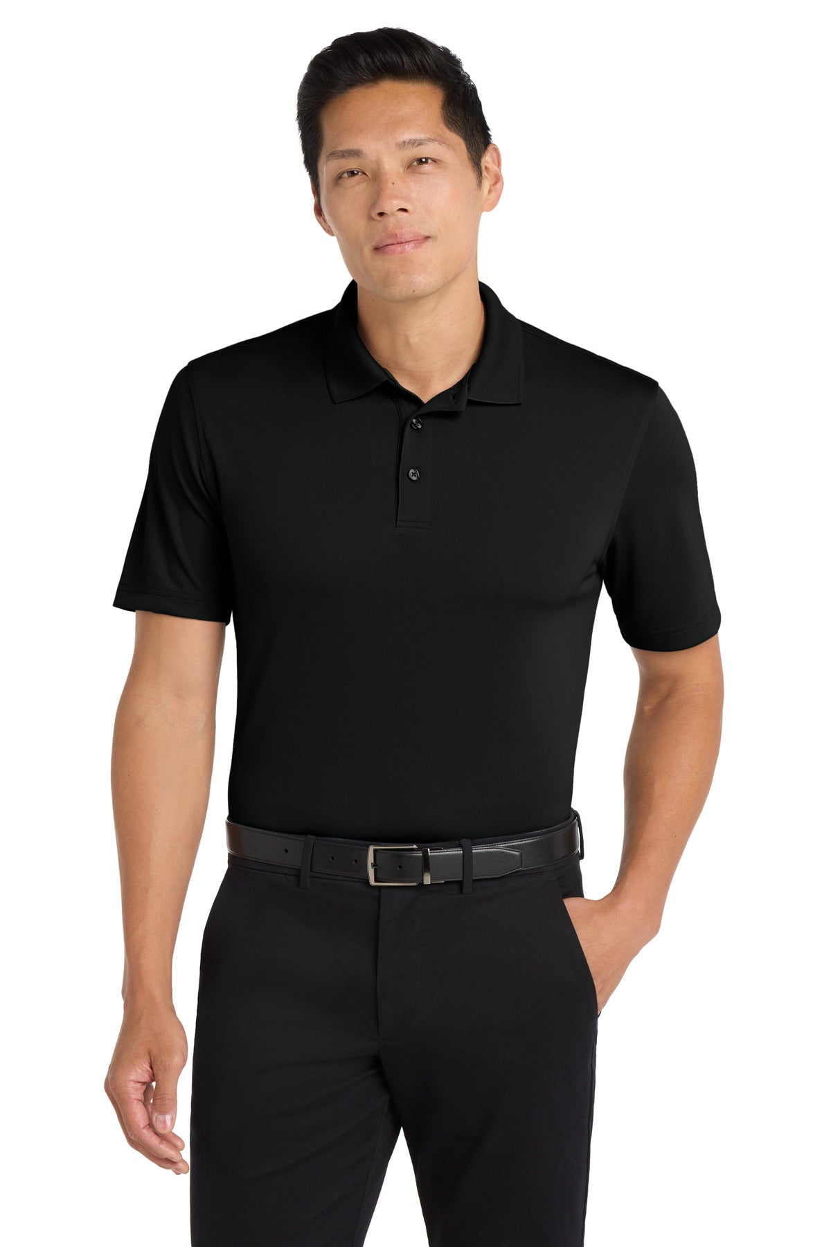 Port Authority® Tall Dry Zone® UV Micro-Mesh Polo TLK110 - Deep Black - 2XLT
