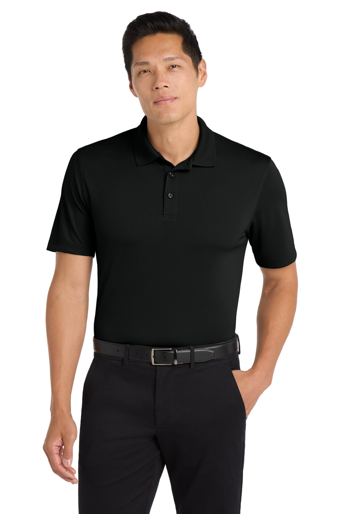 Port Authority® Tall Dry Zone® UV Micro-Mesh Polo TLK110 - Deep Black - 2XLT