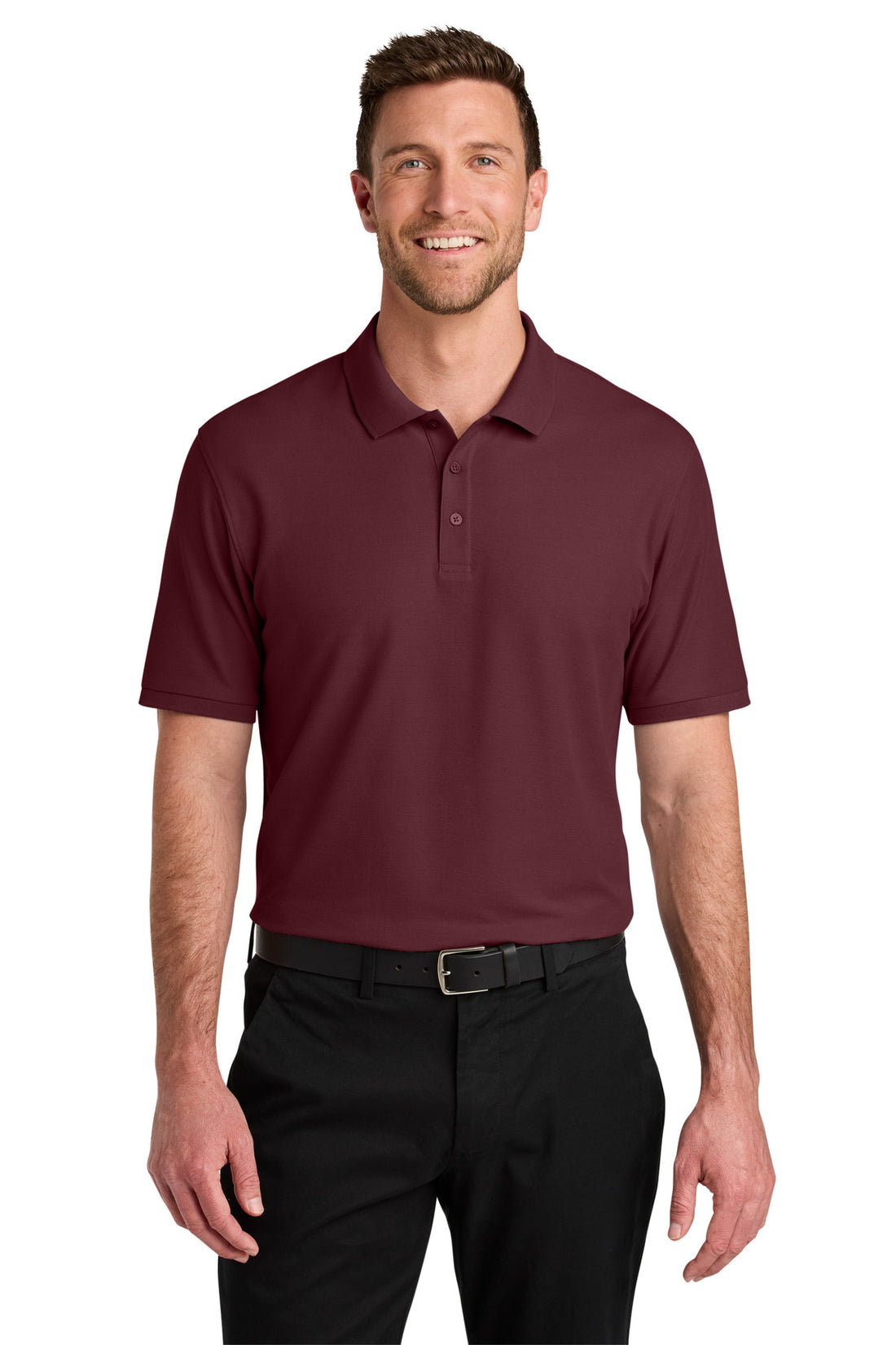 Port Authority® Tall Wearever Signature Pique Polo TLK200 - Burgundy - 2XLT