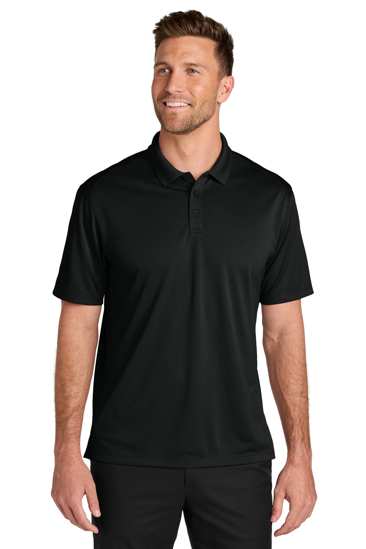 Port Authority® Tall Wearever Performance Pique Polo TLK240 - Deep Black - 2XLT