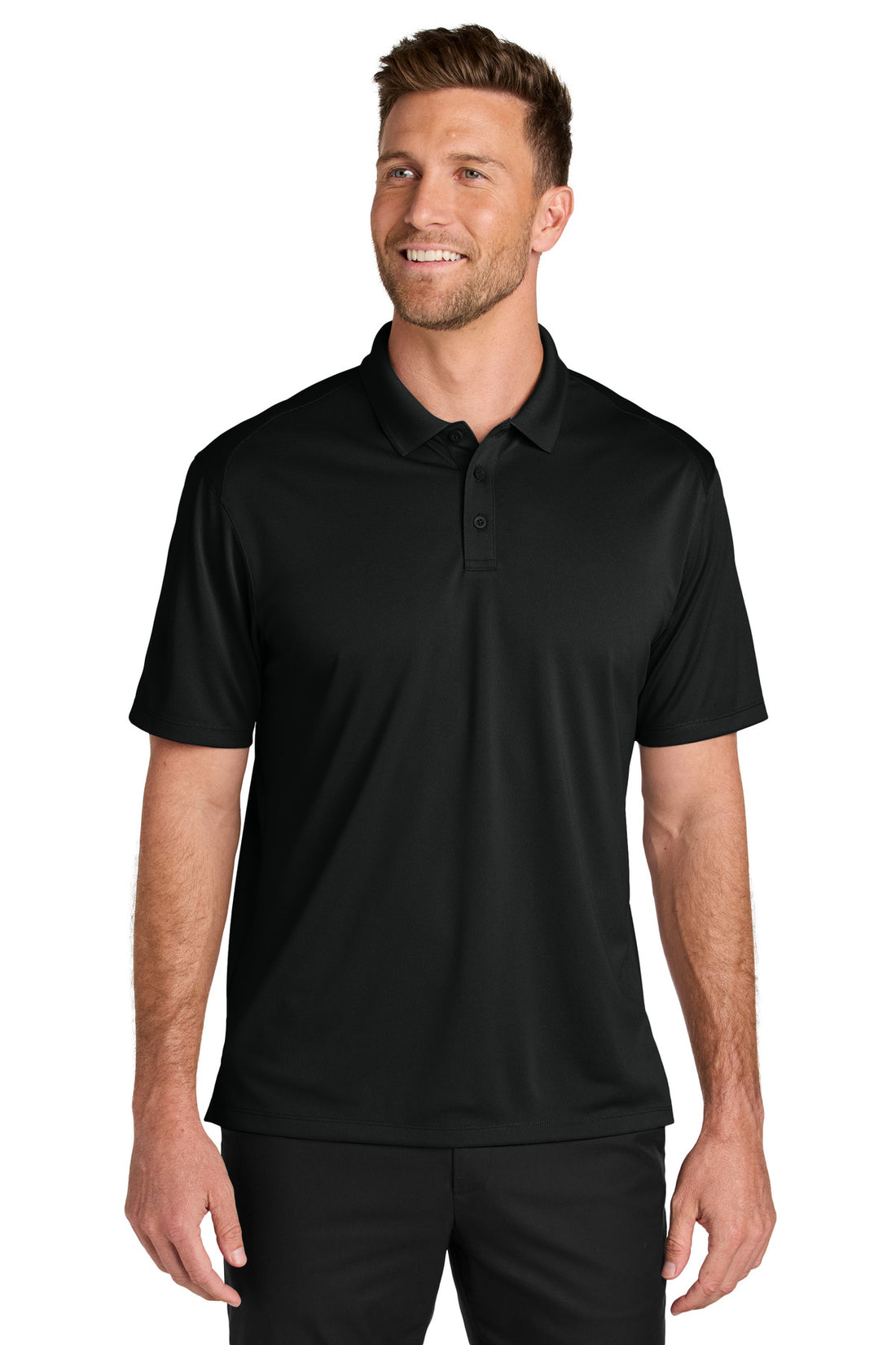 Port Authority® Tall Wearever Performance Pique Polo TLK240 - Deep Black - 2XLT