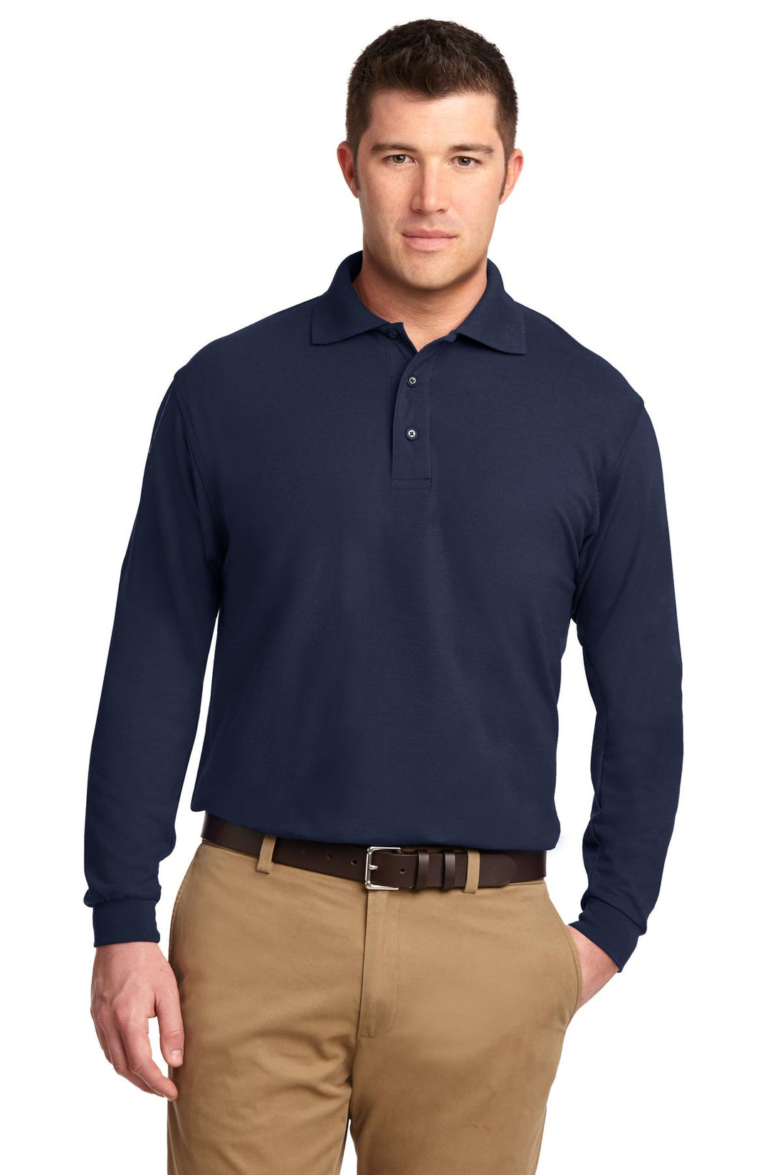 Port Authority® Tall Silk Touch Long Sleeve Polo. TLK500LS