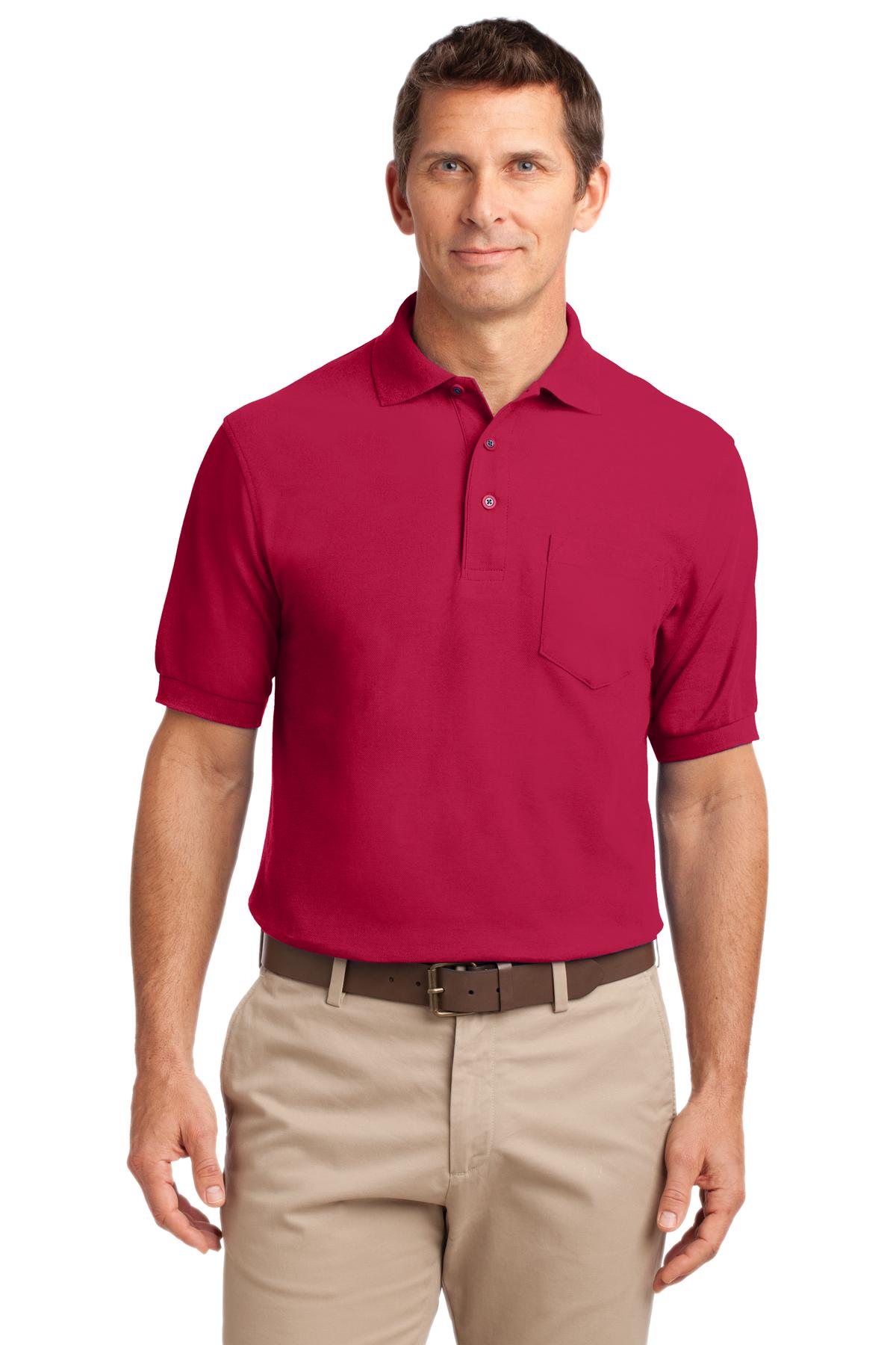 Port Authority® Tall Silk Touch Polo with Pocket. TLK500P