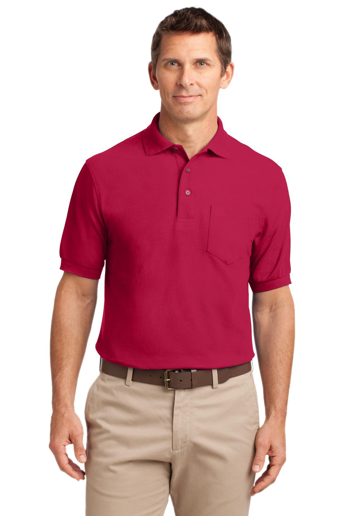 Port Authority® Tall Silk Touch Polo with Pocket. TLK500P