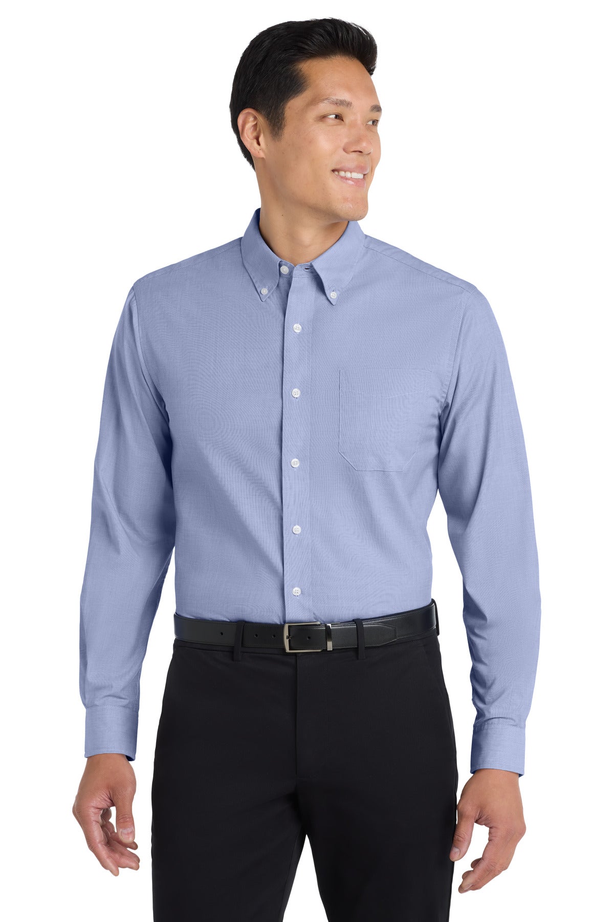 Port Authority® Tall Crosshatch Easy Care Shirt. TLS640 - Chambray Blue - 2XLT