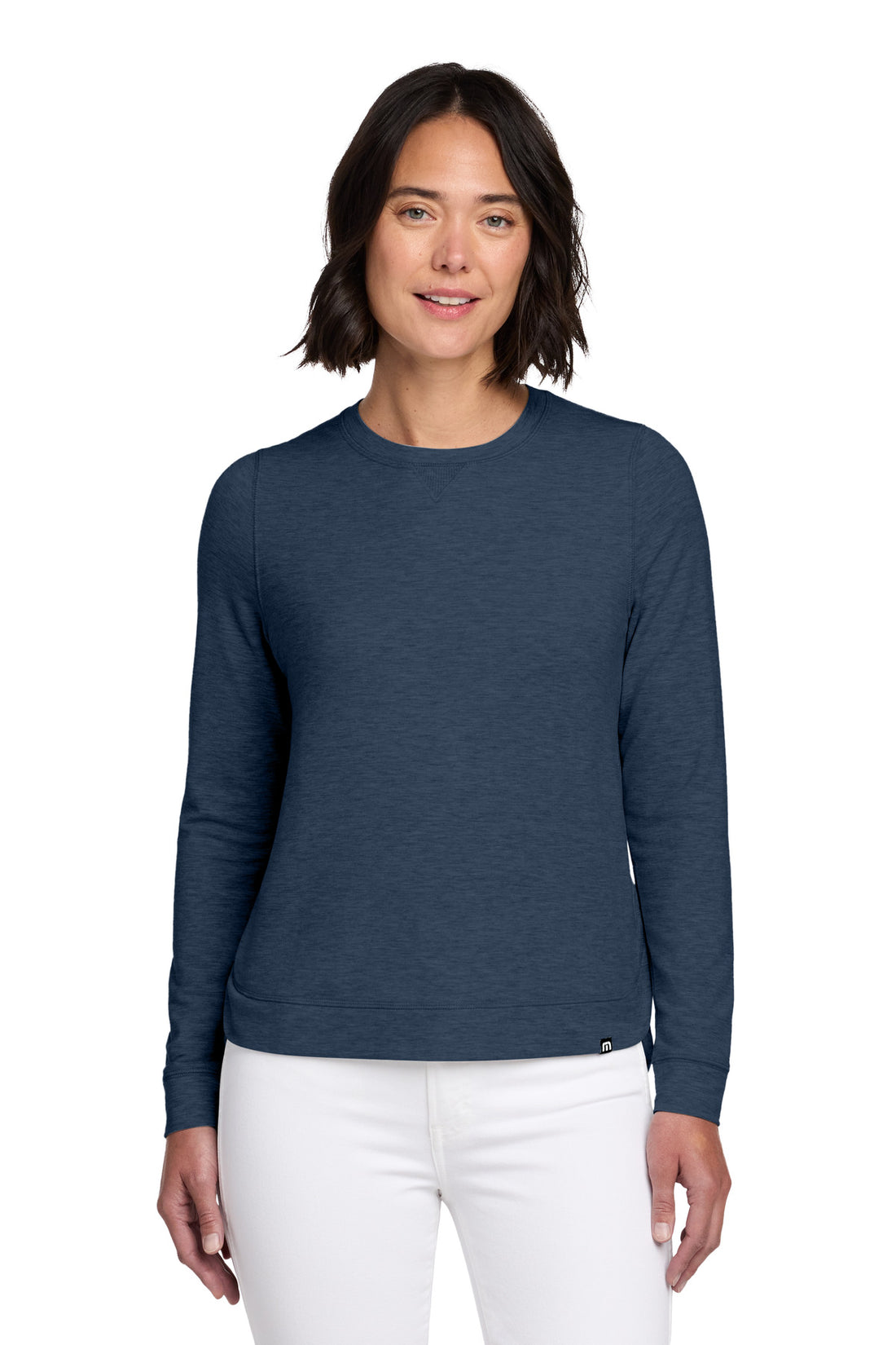 TravisMathew Women's Long Weekend Crew TM1LD003 - Blue Nights Heather - 2XL