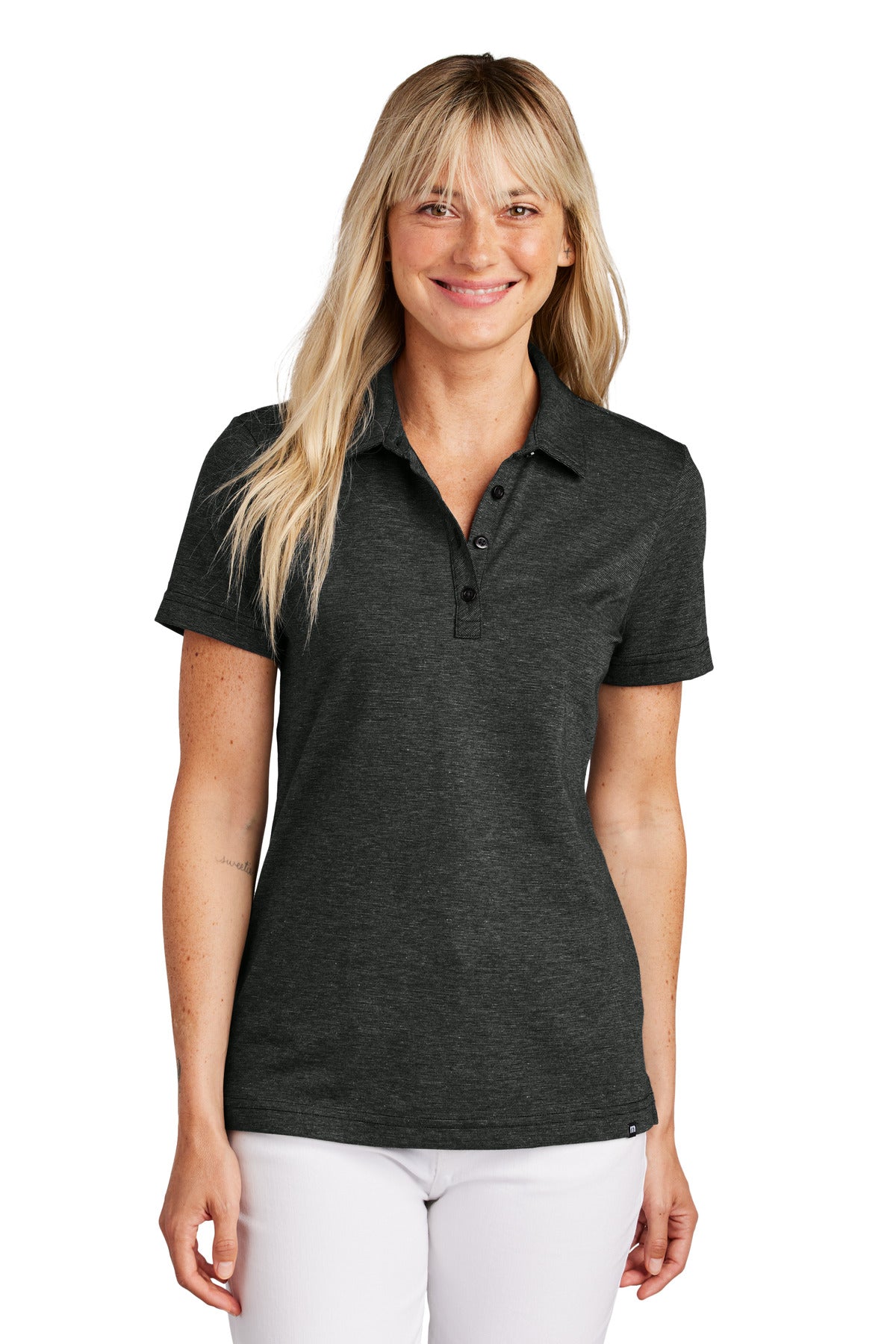 TravisMathew Women's Sunnyvale Polo TM1LD005 - Black Heather - 2XL