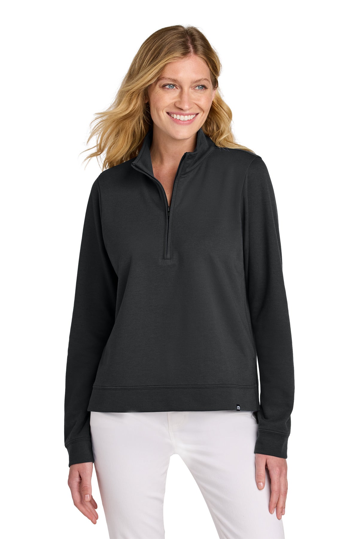 TravisMathew Women's Coveside 1/2-Zip TM1LD007 - Black - 2XL