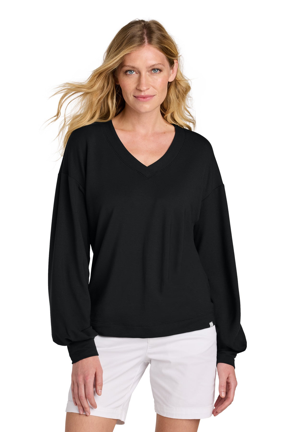 TravisMathew Women's Long Weekend V-Neck TM1LD009 - Black - 2XL