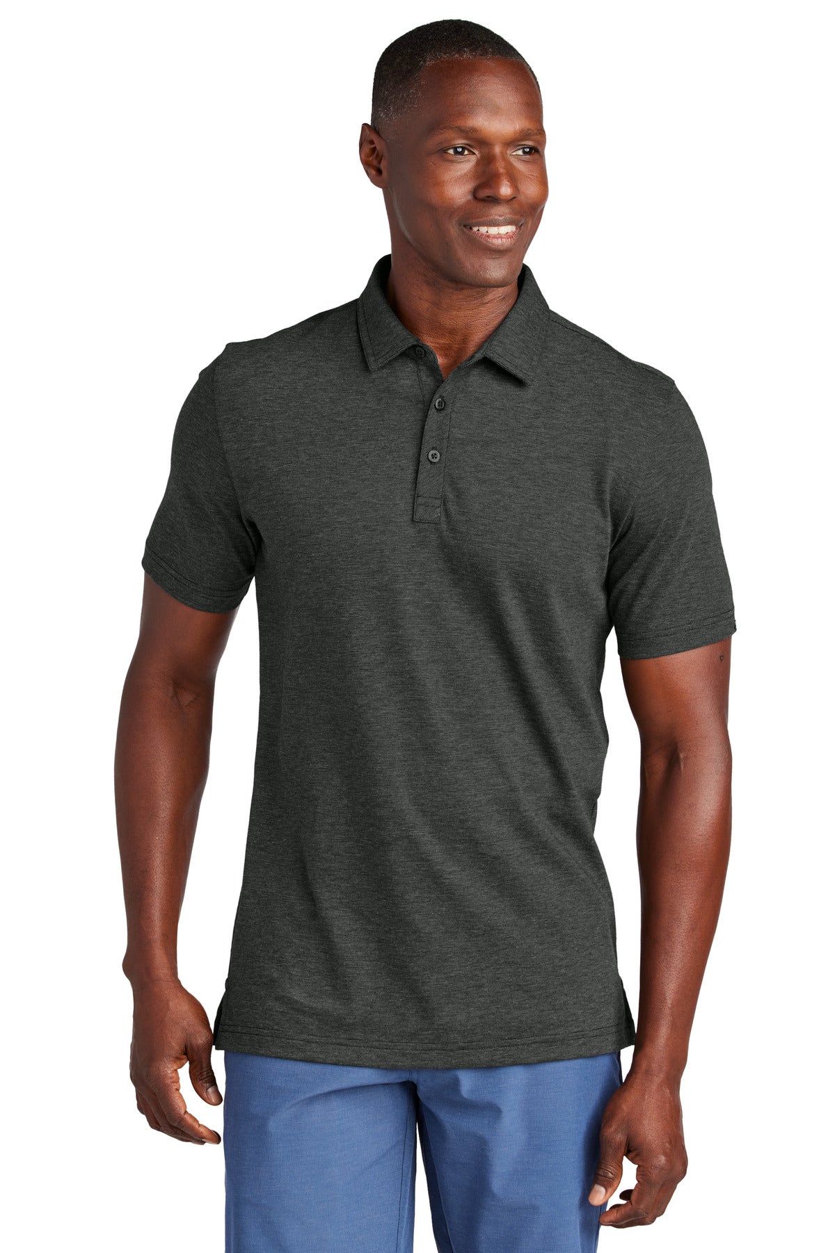 TravisMathew Sunnyvale Polo TM1MAA369 - Black Heather - 2XL