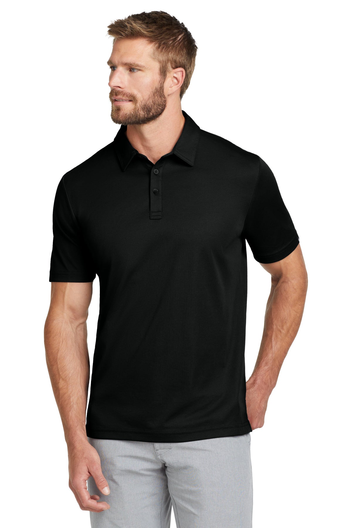 TravisMathew Oceanside Solid Polo. TM1MU411 - Black - 2XL
