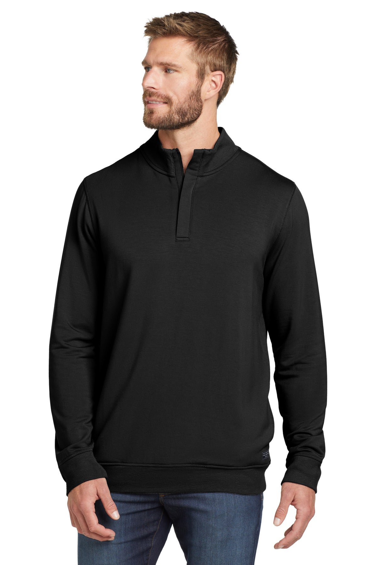 TravisMathew Newport 1/4-Zip Fleece. TM1MU419 - Black - 2XL