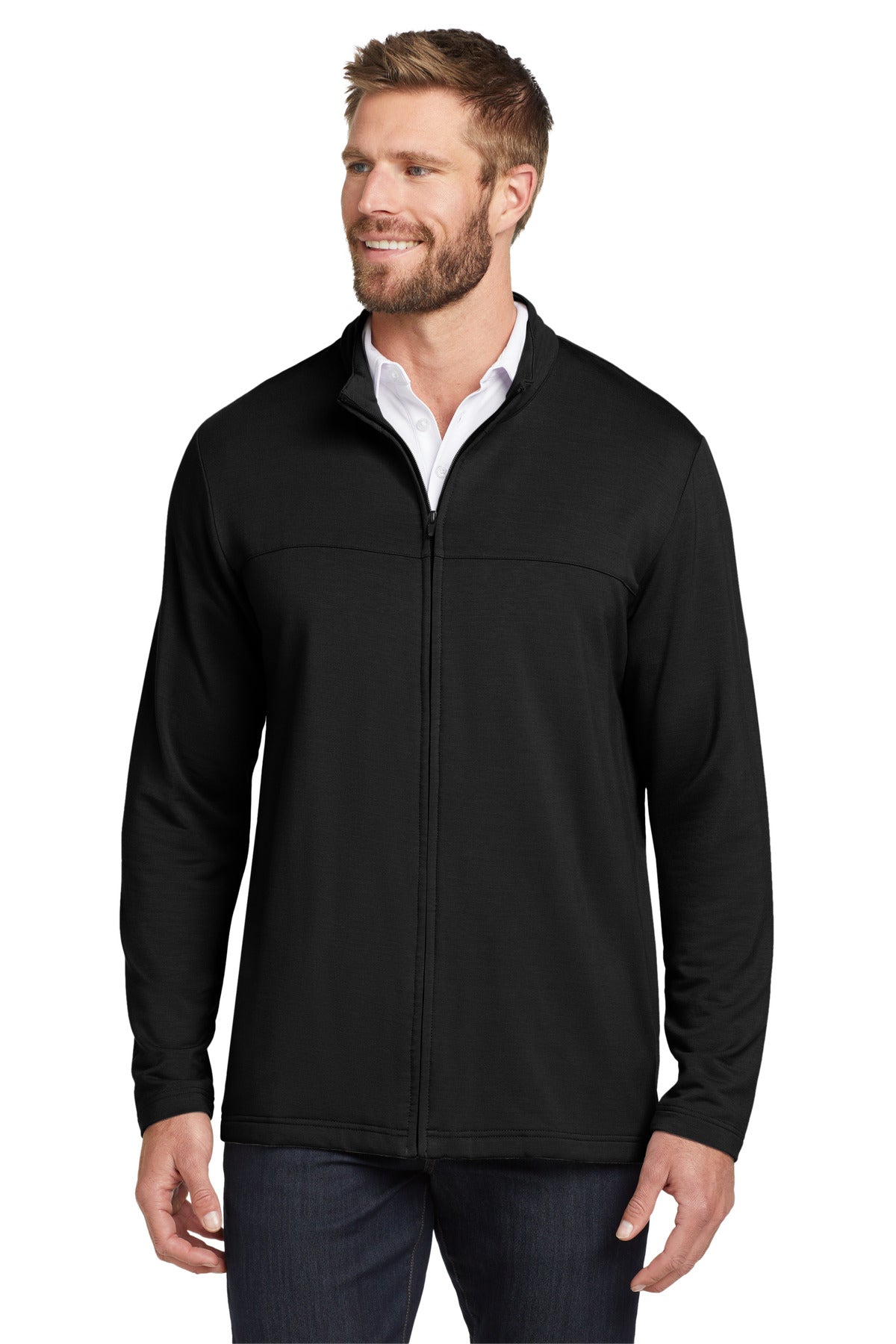TravisMathew Newport Full-Zip Fleece. TM1MU420 - Black - 2XL