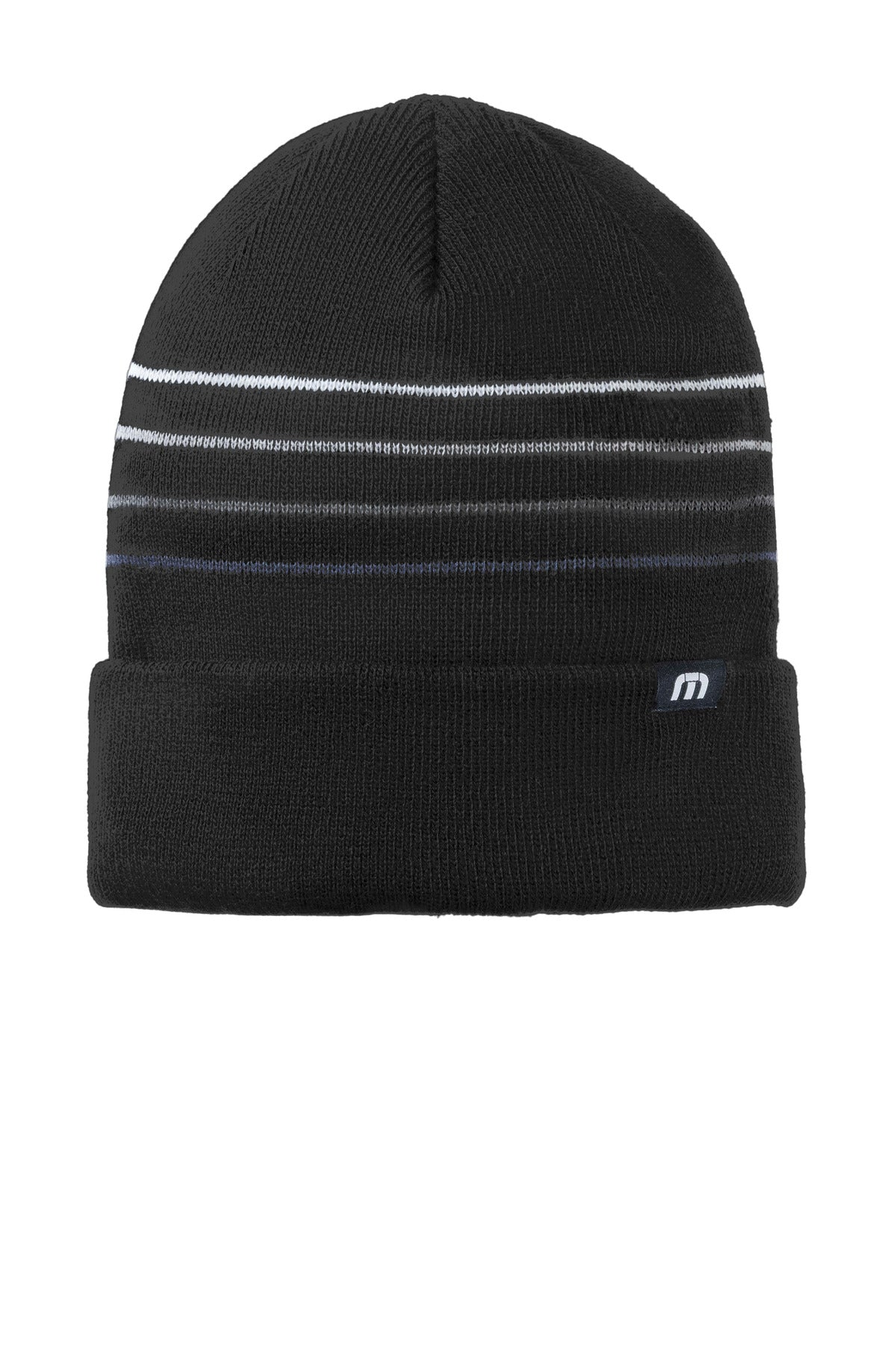 TravisMathew Striped Cuffed Beanie TM1MY393 - Black - OSFA