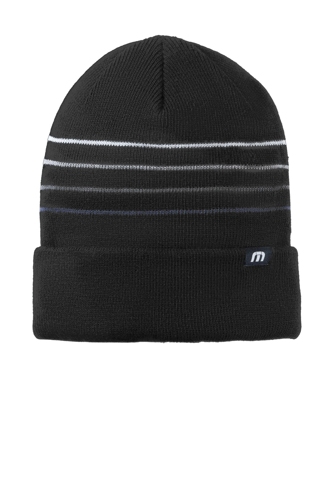 TravisMathew Striped Cuffed Beanie TM1MY393 - Black - OSFA