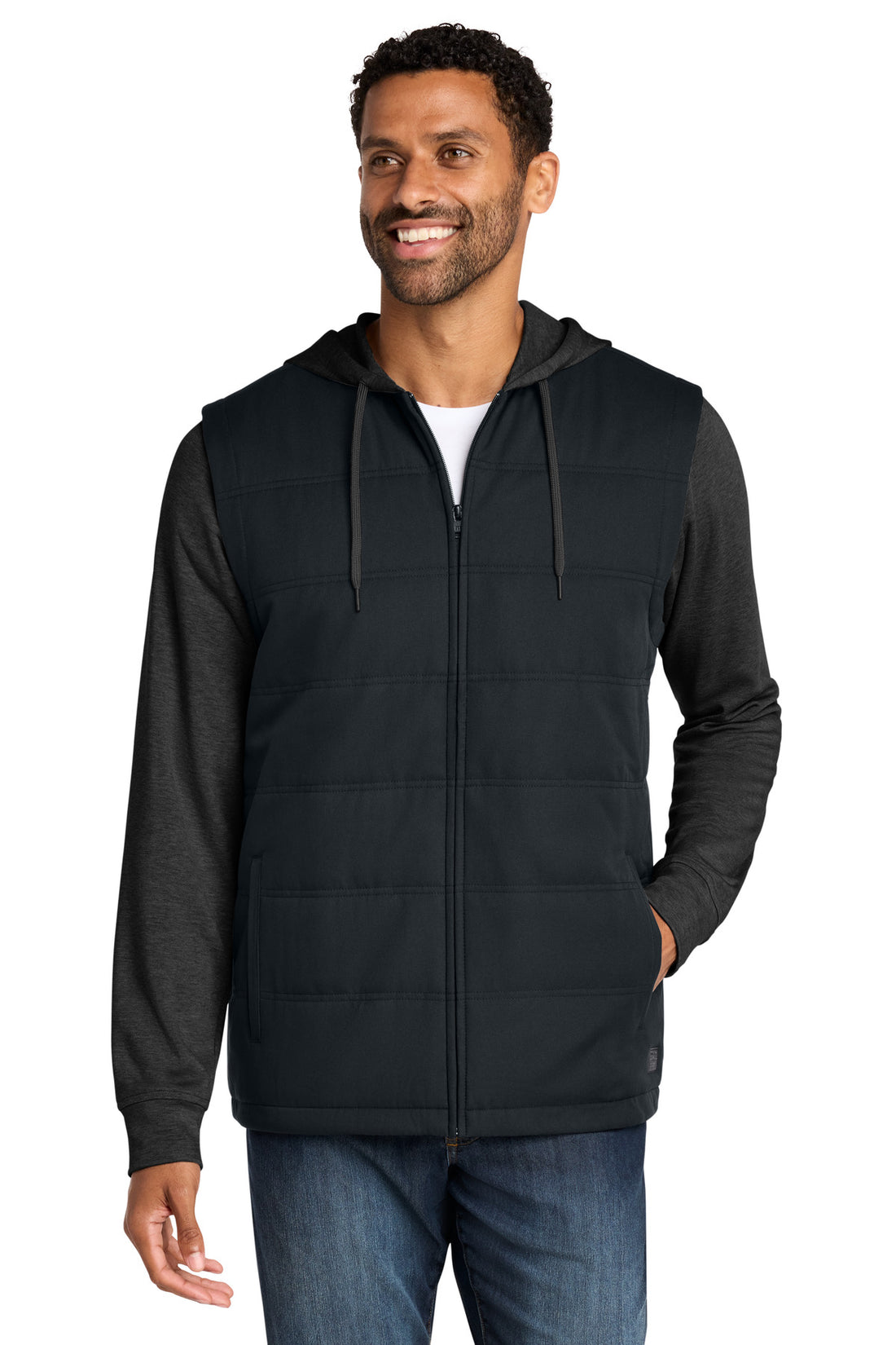 TravisMathew Tides Up Hooded Jacket TM1MZ336 - Black/ Black Heather - 2XL