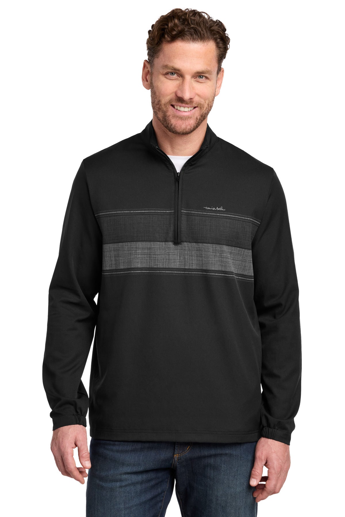 TravisMathew Balboa Chest Stripe 1/4-Zip TM1MZ340 - Black - 2XL