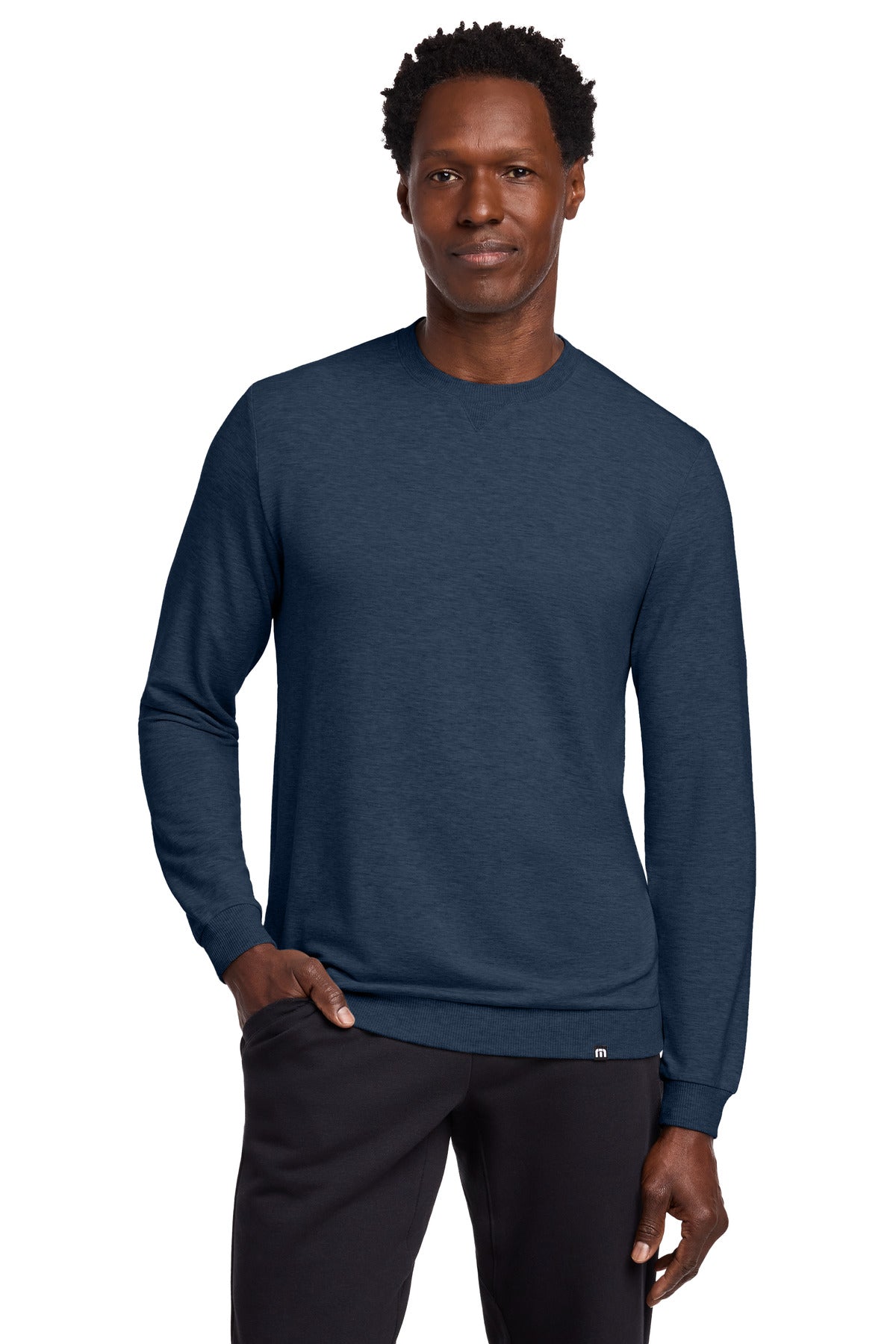 TravisMathew Long Weekend Crew TM1MZ342 - Blue Nights Heather - 2XL