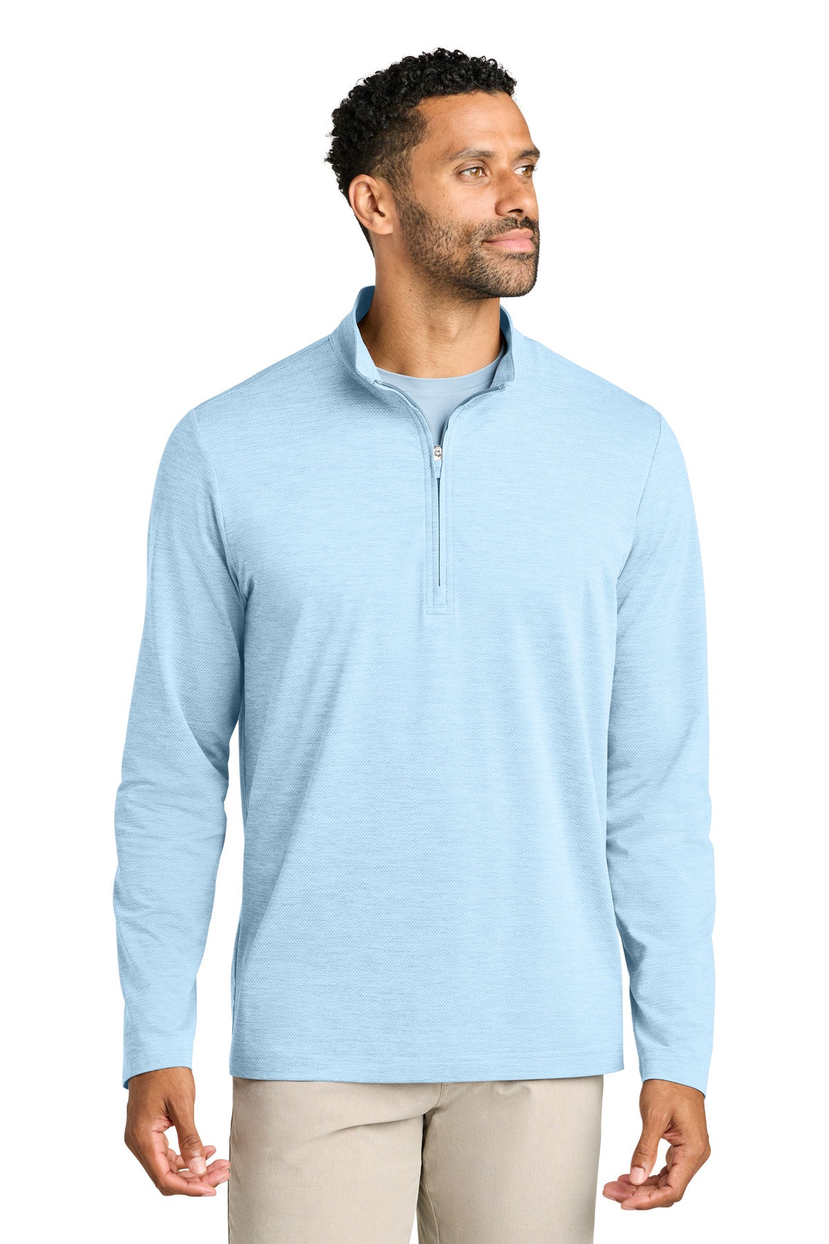 TravisMathew Onward 1/4-Zip TMA42775 - Airy Blue Heather - 2XL