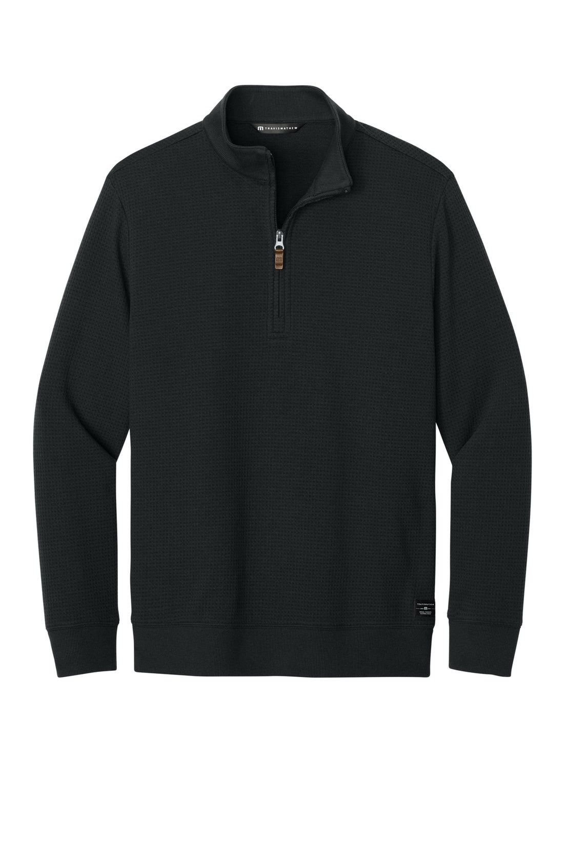 TravisMathew Waffle 1/4-Zip TMA46418 - Black - 2XL