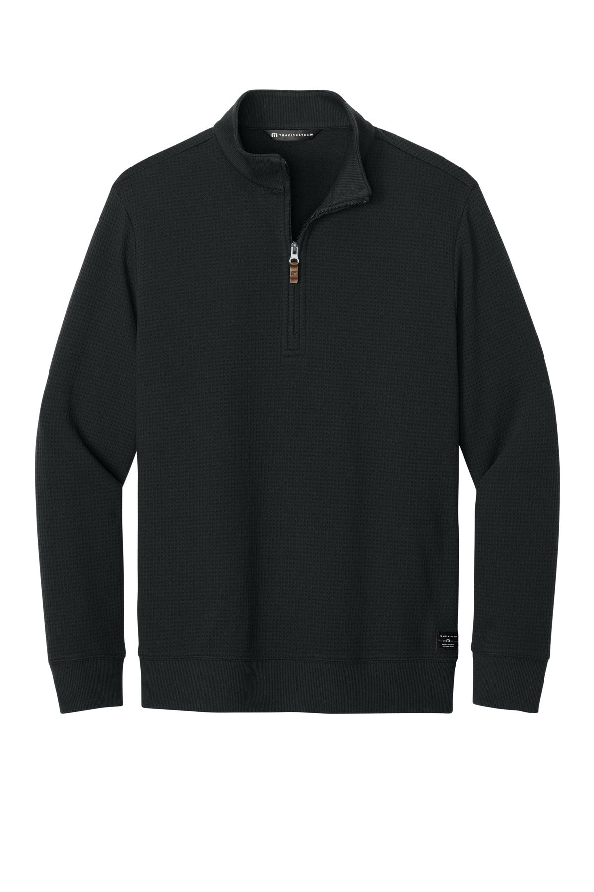 TravisMathew Waffle 1/4-Zip TMA46418 - Black - 2XL