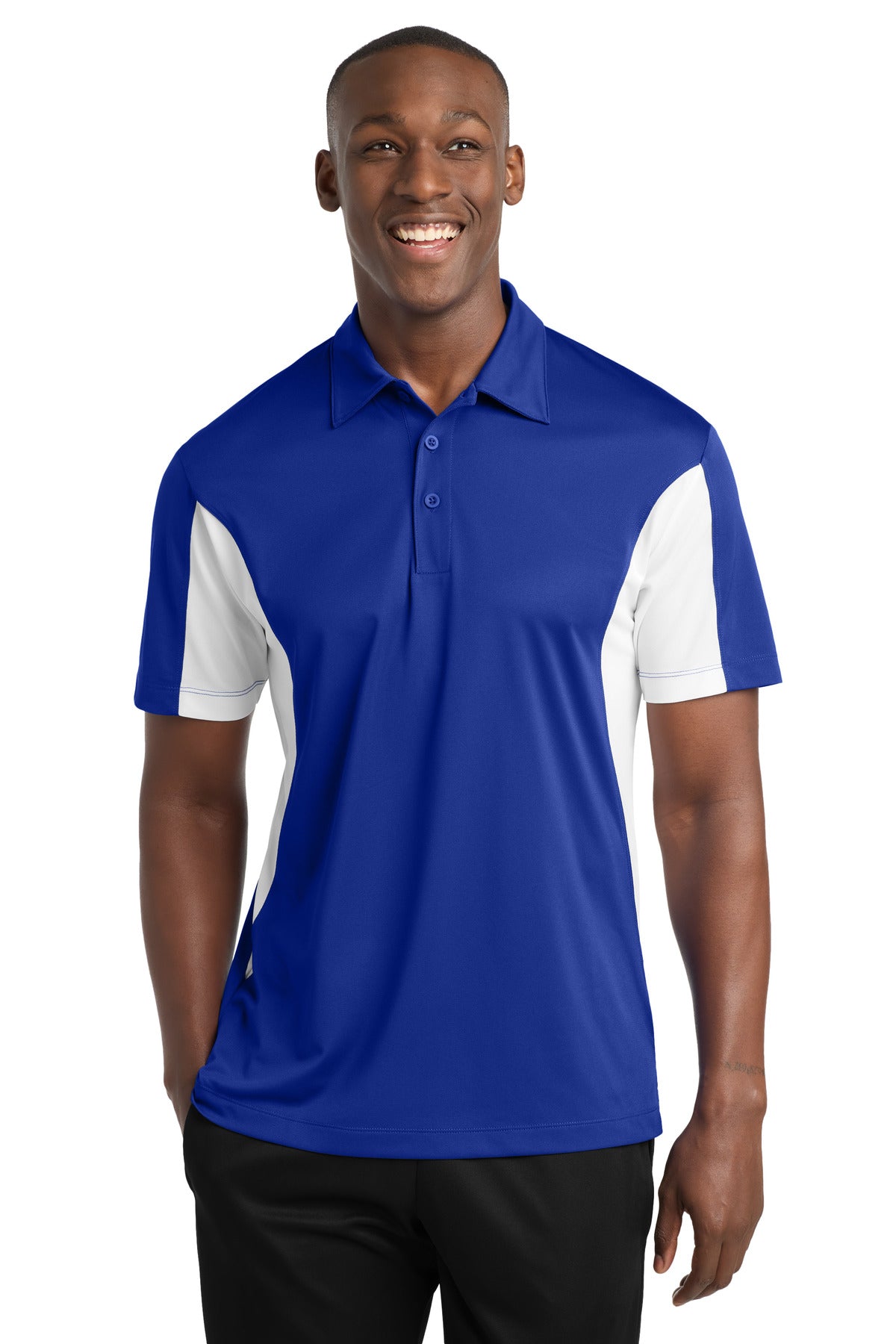 Sport-Tek® Tall Side Blocked Micropique Sport-Wick® Polo. TST655