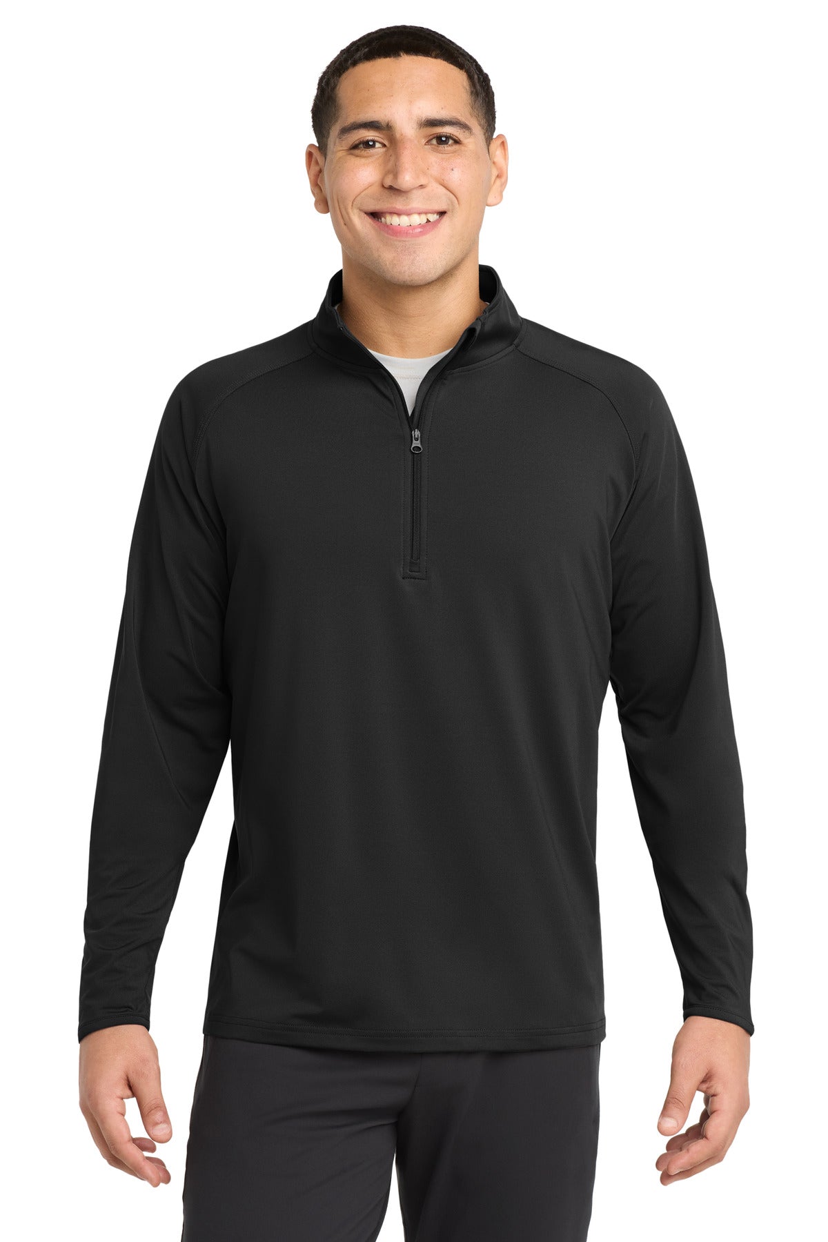 Sport-Tek® Tall Sport-Wick® Stretch 1/4-Zip Pullover. TST850 - Black - 2XLT