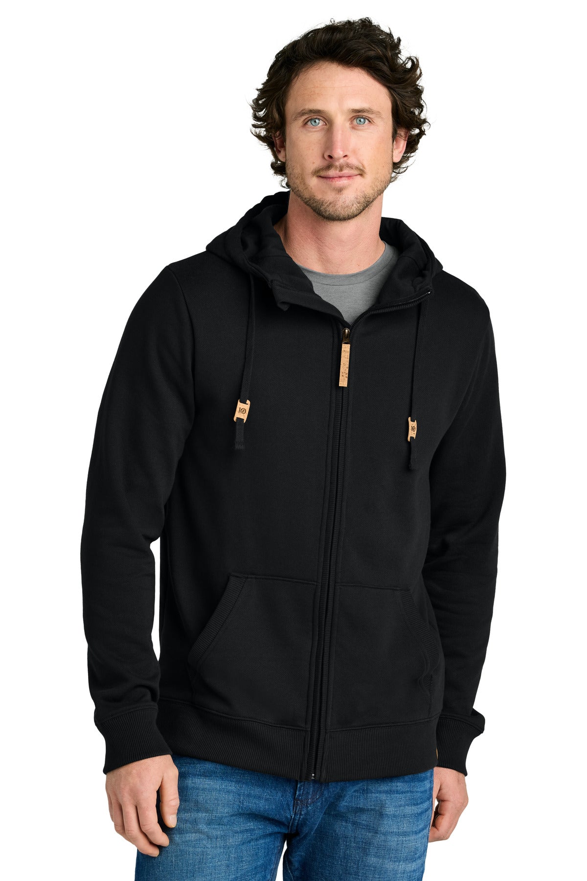 tentree® Space Dye Fleece Full-Zip Hoodie TTCM4414 - Meteorite Black - 3XL