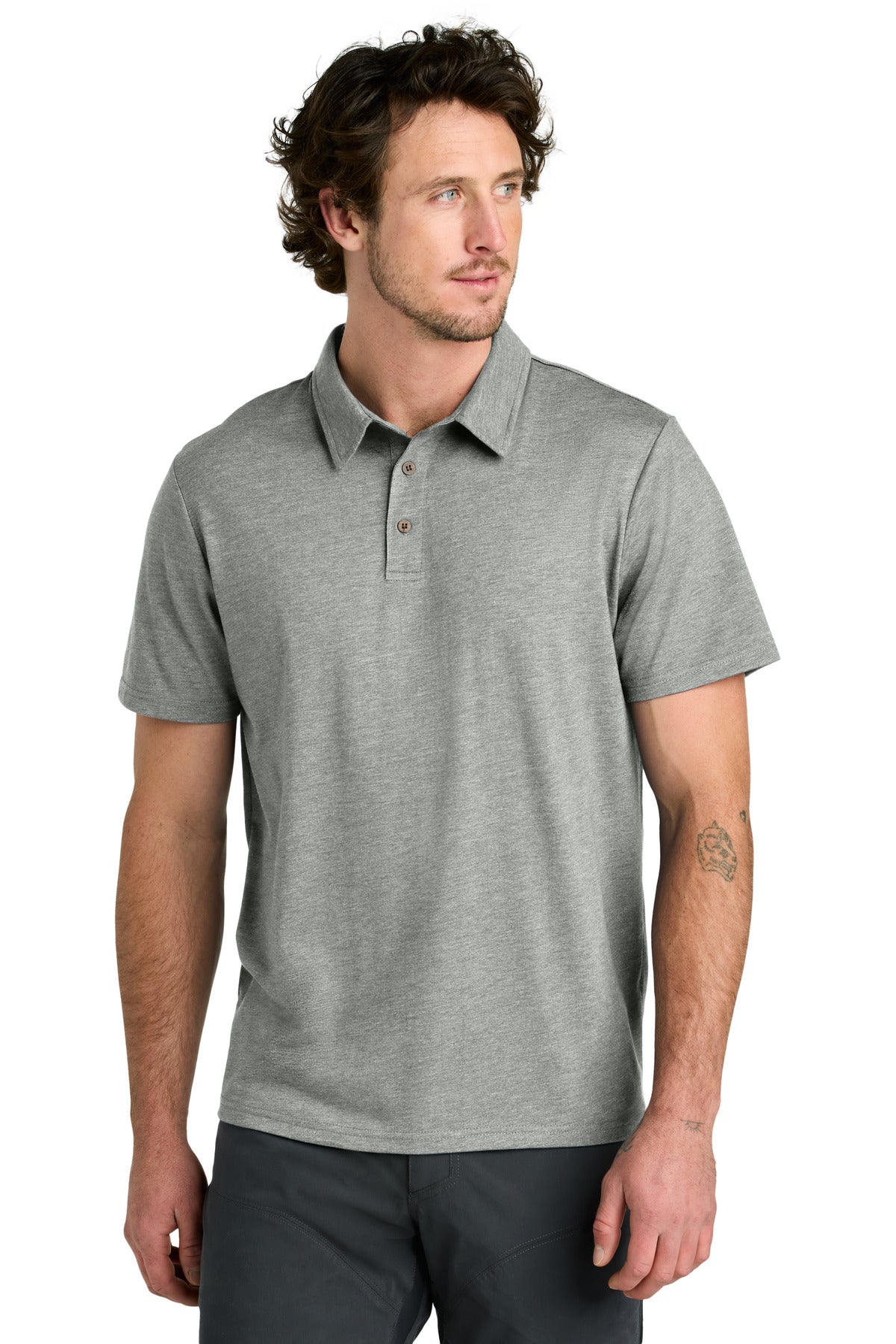 LIMITED EDITION tentree® TreeBlend Polo TTCM5660 - Hi Rise Grey Heather - 3XL