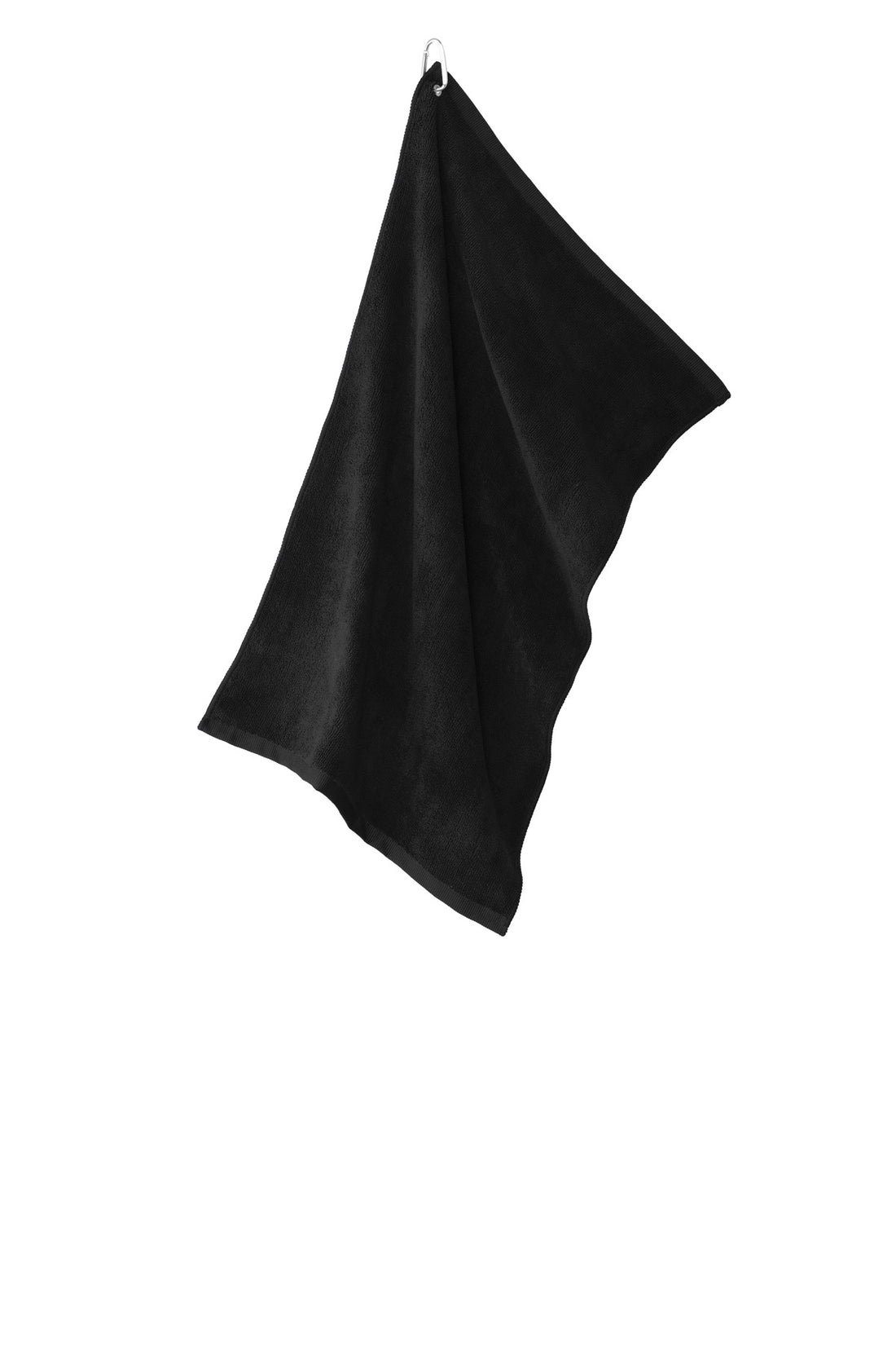 Port Authority® Grommeted Microfiber Golf Towel. TW530 - Black - OSFA
