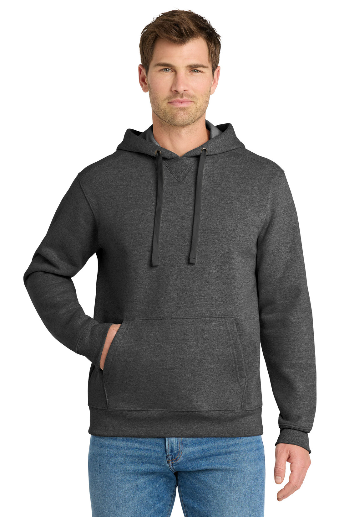 Volunteer Knitwear Chore Fleece Pullover Hoodie VL130H - Charcoal Heather - 2XL