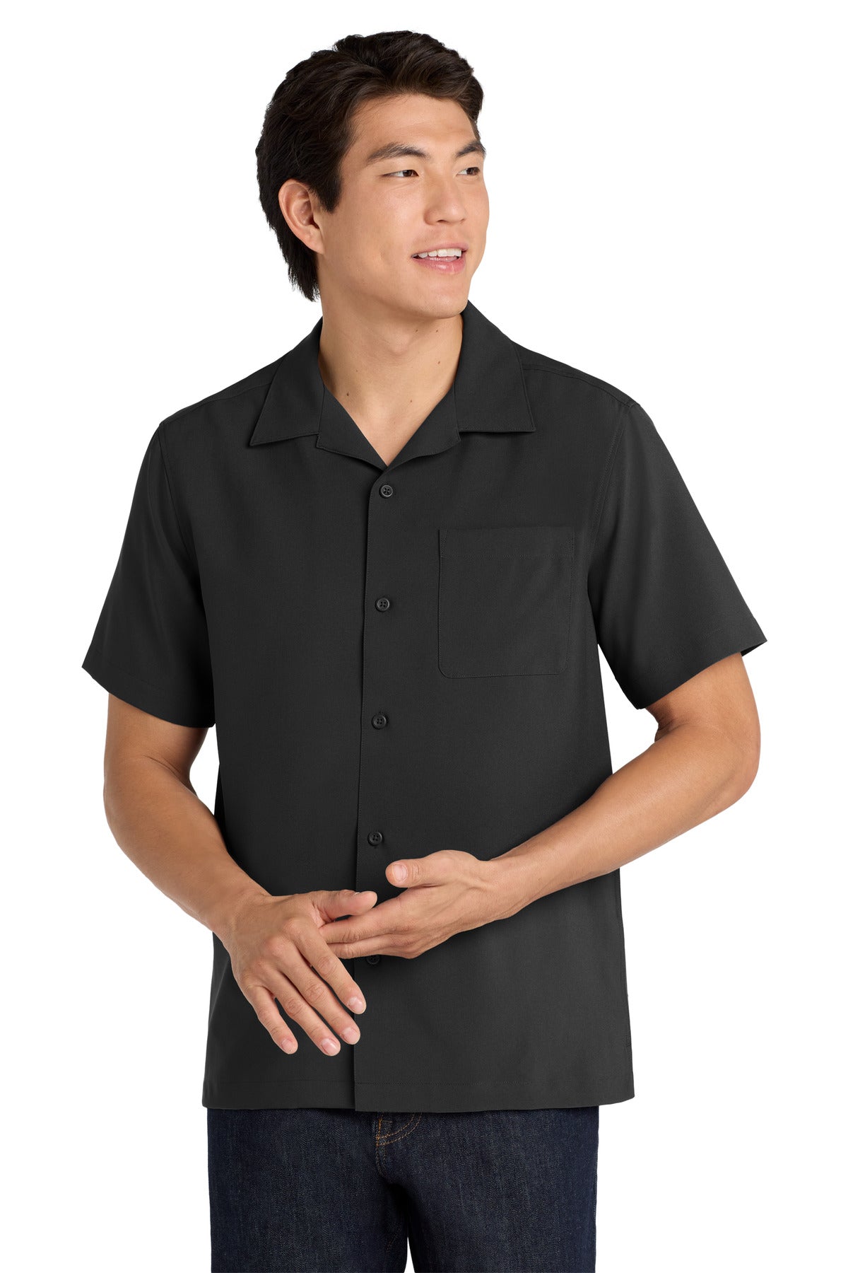 Port Authority ® Short Sleeve Performance Staff Shirt W400 - Black - 2XL