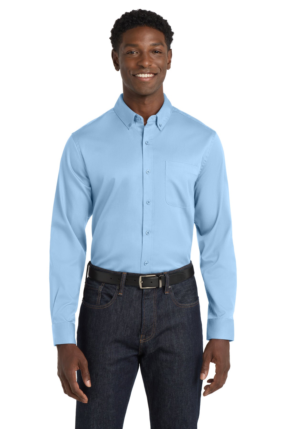 Port Authority® Long Sleeve SuperPro React Twill Shirt. W808