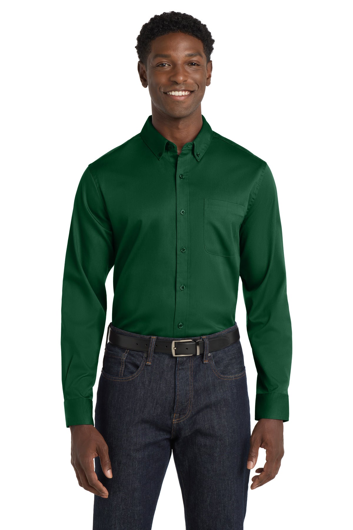 Port Authority® Long Sleeve SuperPro React Twill Shirt. W808
