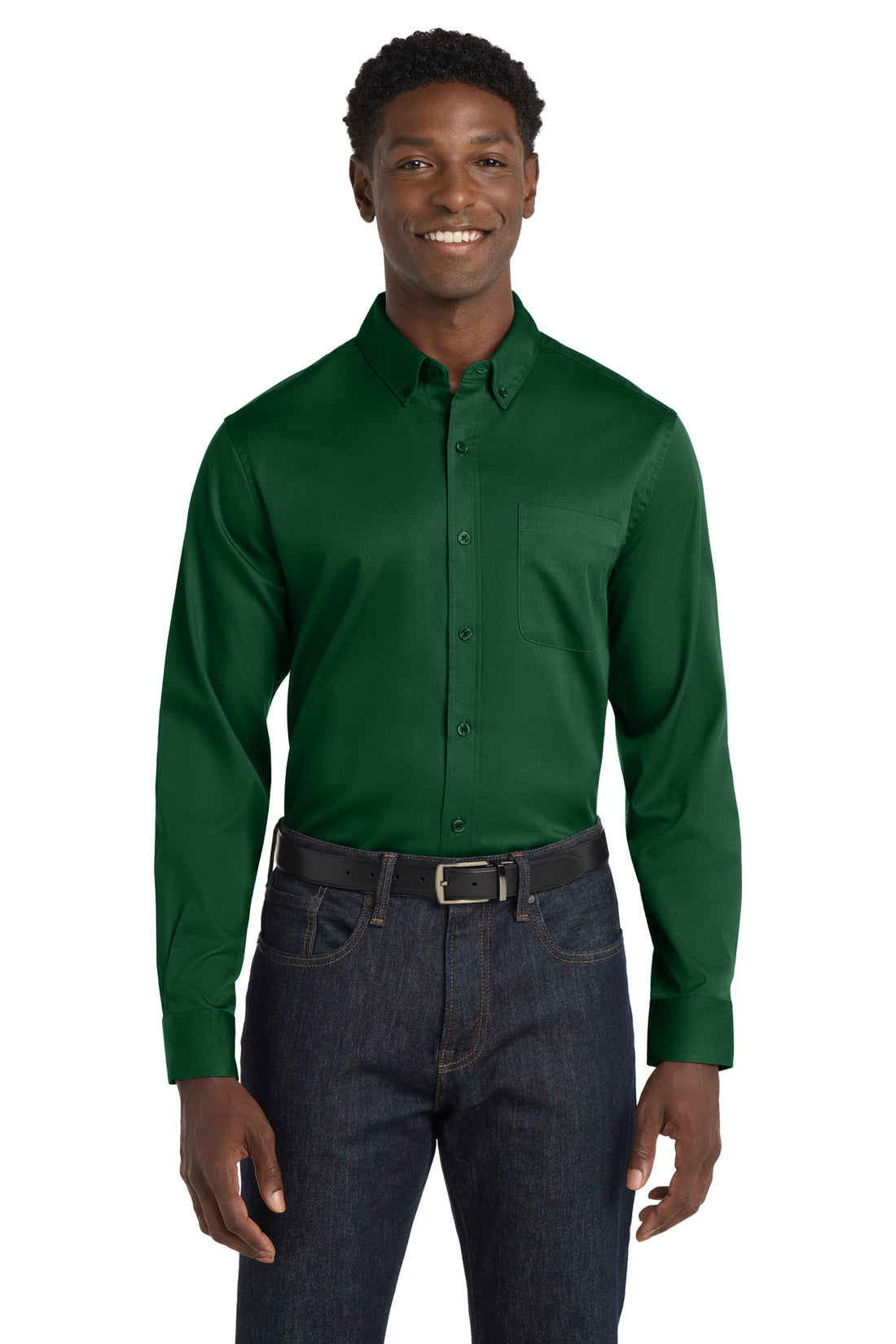 Port Authority® Long Sleeve SuperPro React Twill Shirt. W808