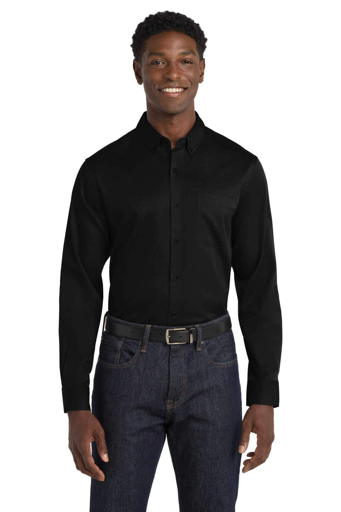 Port Authority® Long Sleeve SuperPro React Twill Shirt. W808