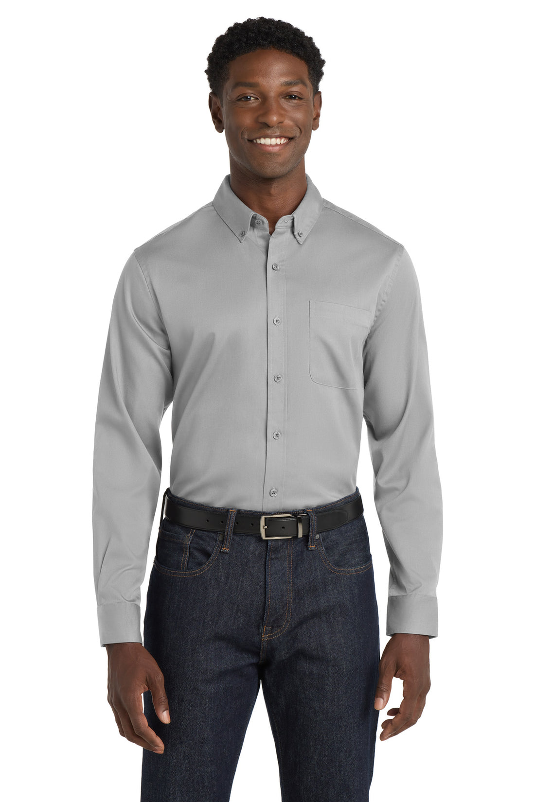 Port Authority® Long Sleeve SuperPro React Twill Shirt. W808