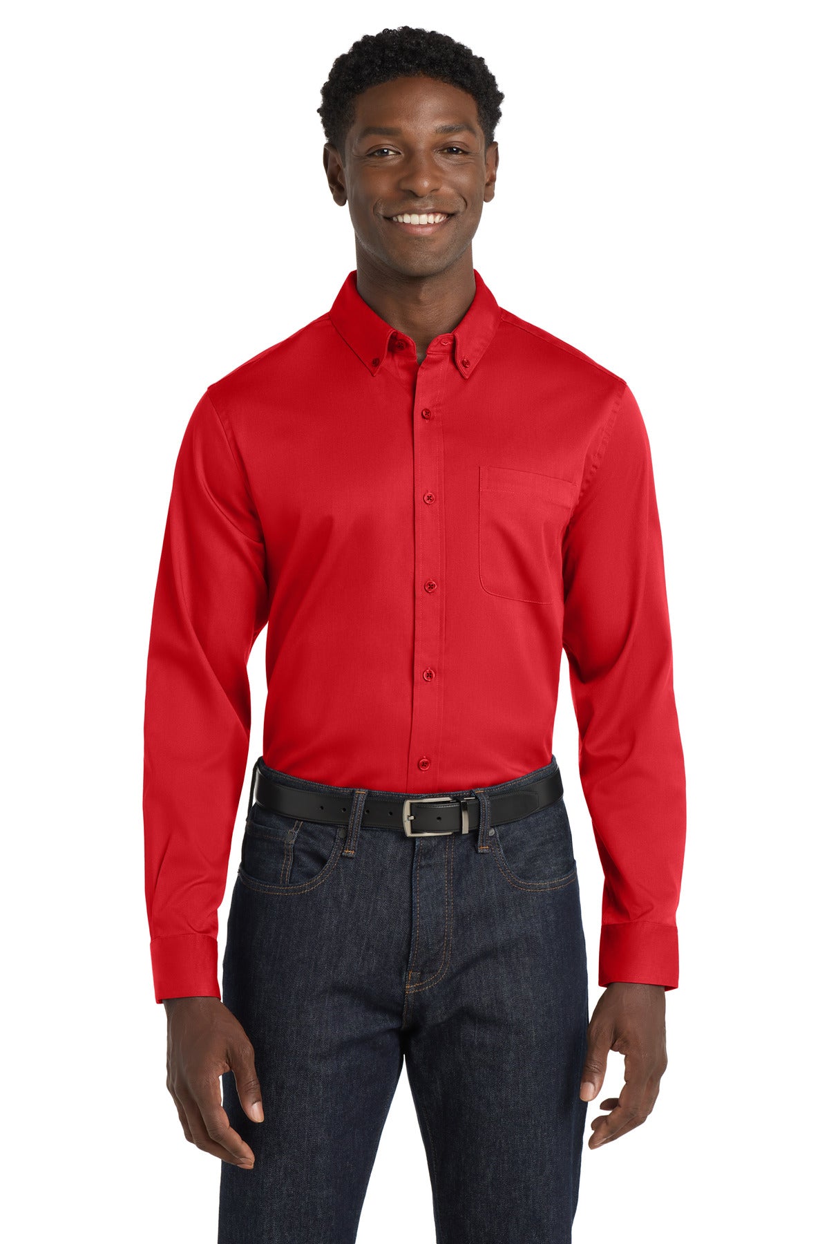 Port Authority® Long Sleeve SuperPro React Twill Shirt. W808