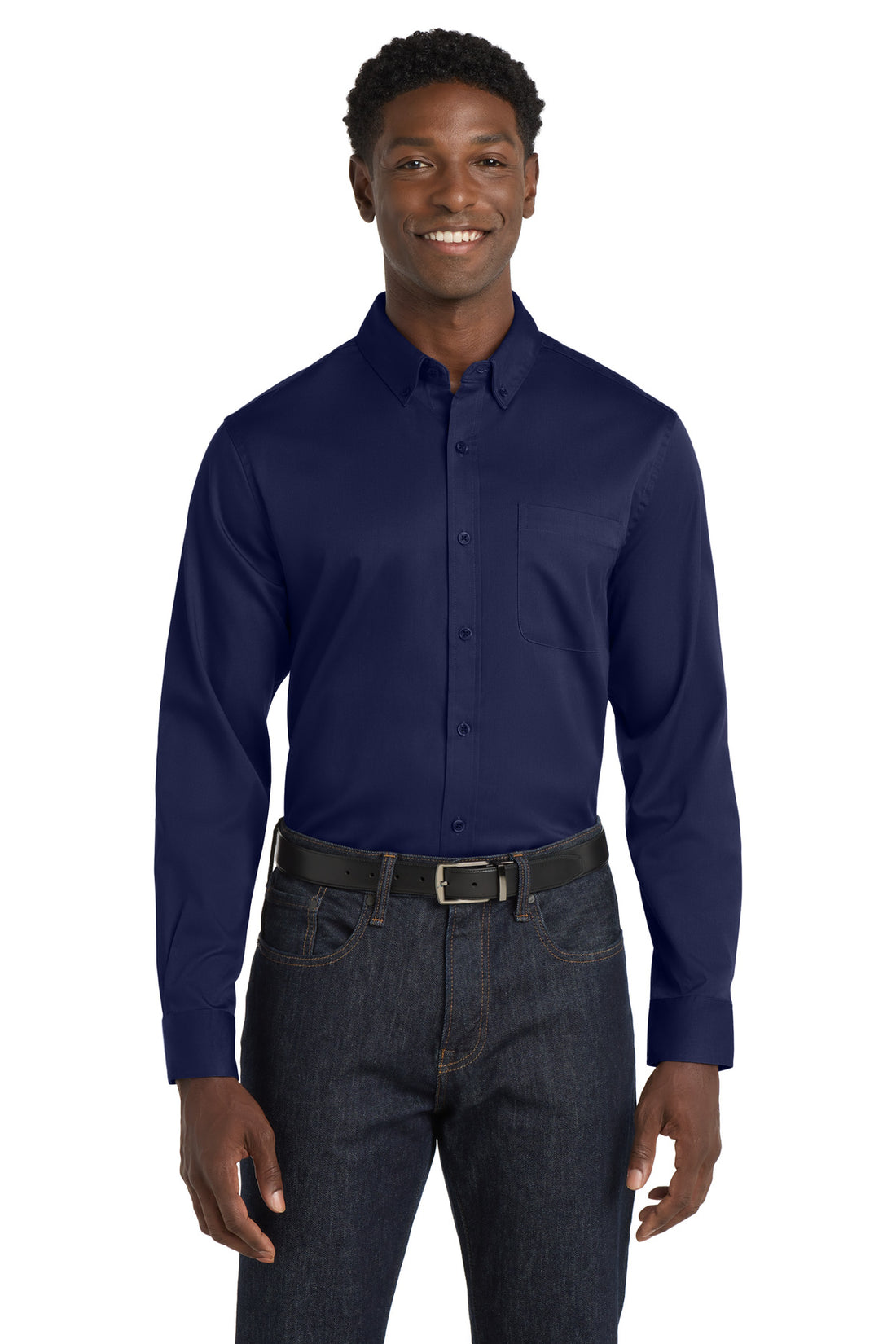 Port Authority® Long Sleeve SuperPro React Twill Shirt. W808