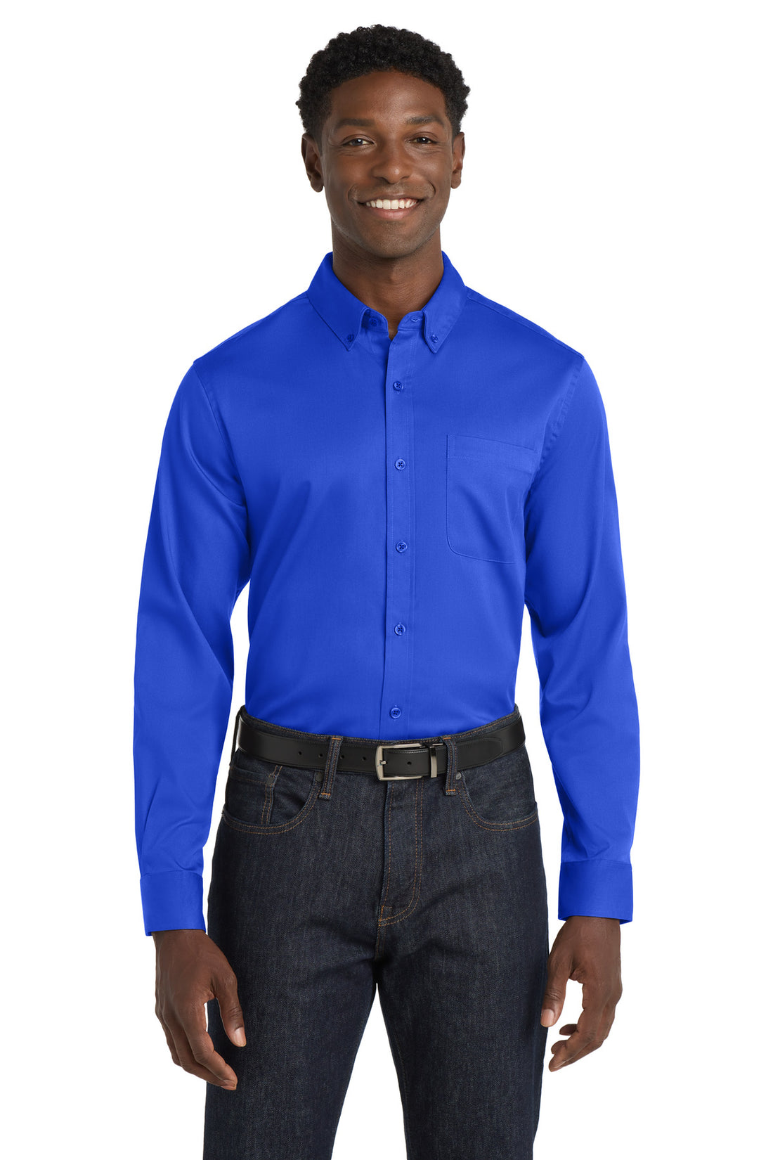Port Authority® Long Sleeve SuperPro React Twill Shirt. W808