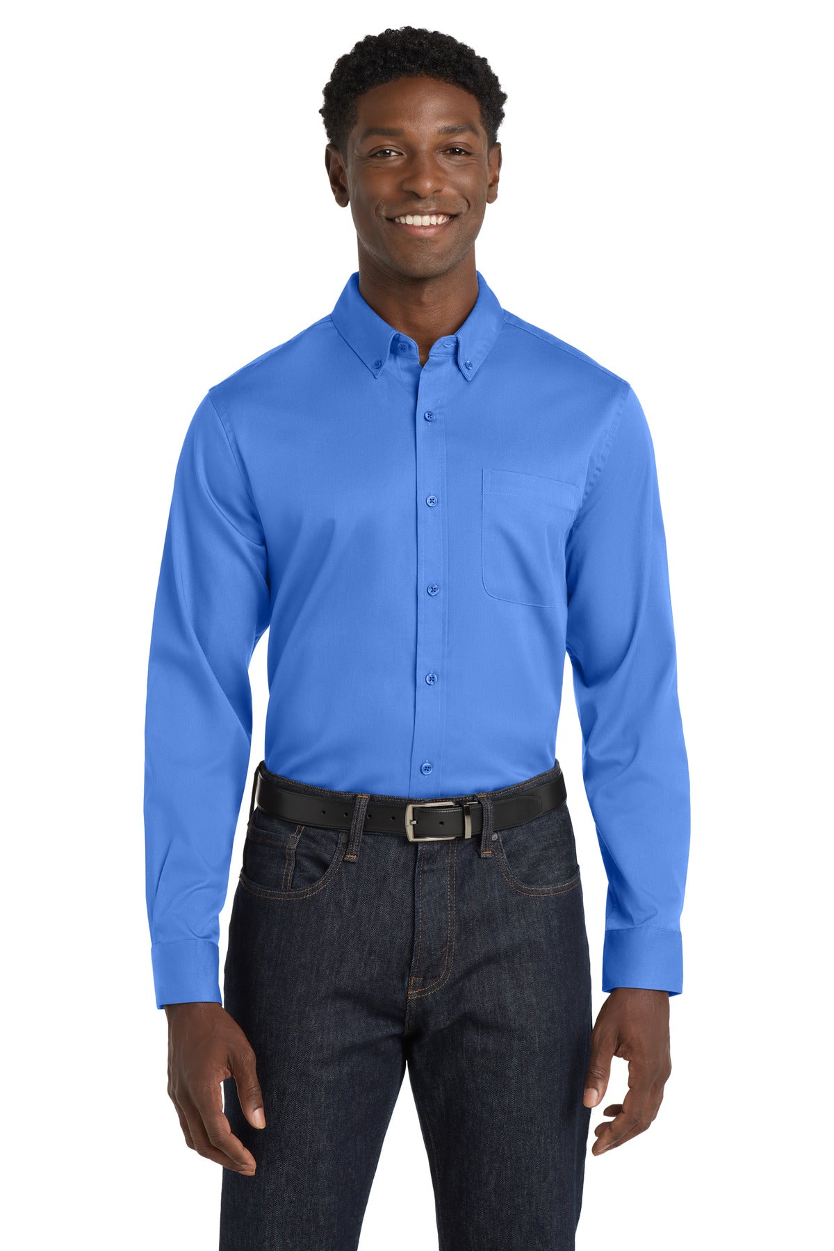 Port Authority® Long Sleeve SuperPro React Twill Shirt. W808