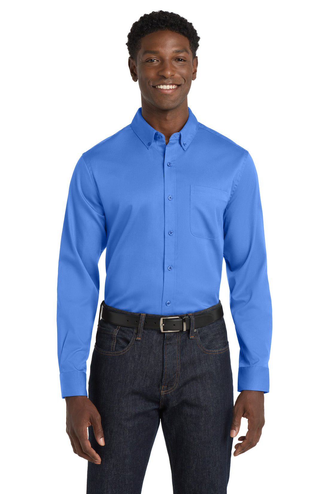 Port Authority® Long Sleeve SuperPro React Twill Shirt. W808