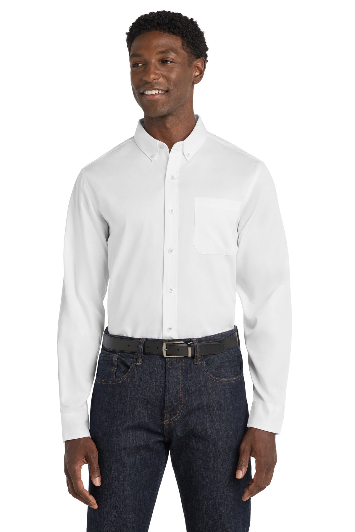 Port Authority® Long Sleeve SuperPro React Twill Shirt. W808