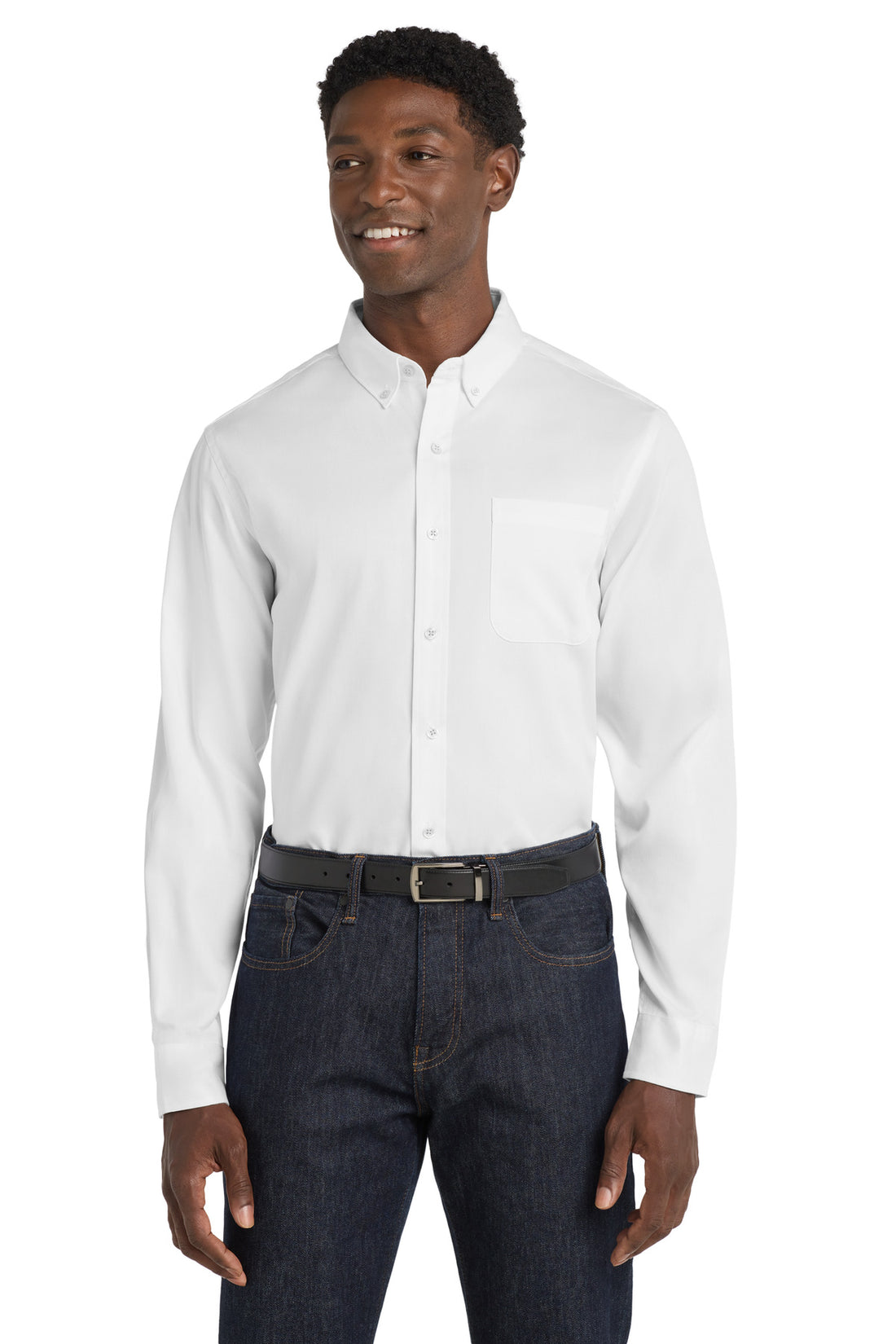 Port Authority® Long Sleeve SuperPro React Twill Shirt. W808