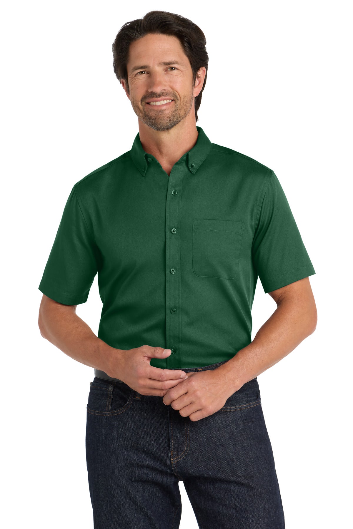 Port Authority® Short Sleeve SuperPro React Twill Shirt. W809