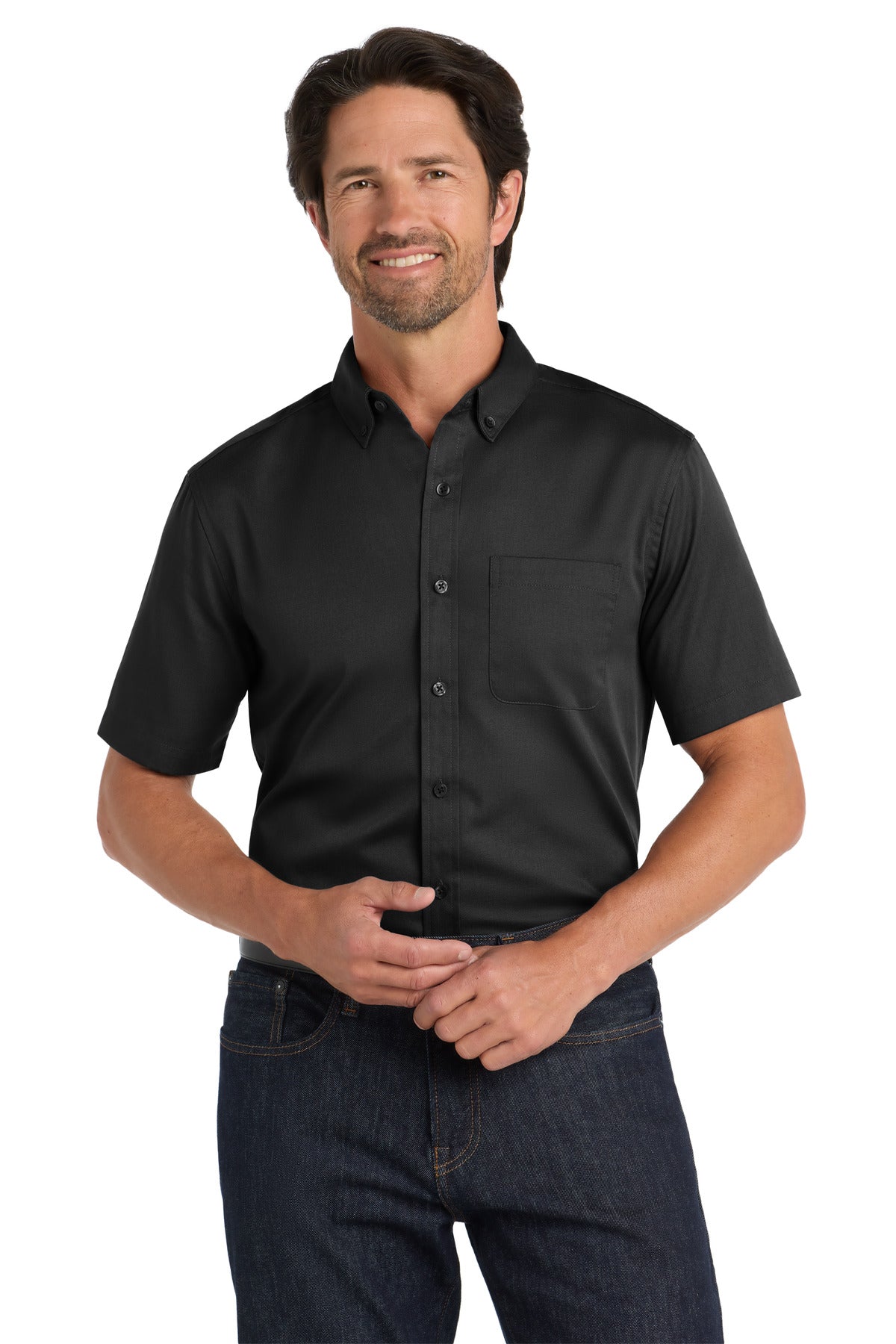 Port Authority® Short Sleeve SuperPro React Twill Shirt. W809